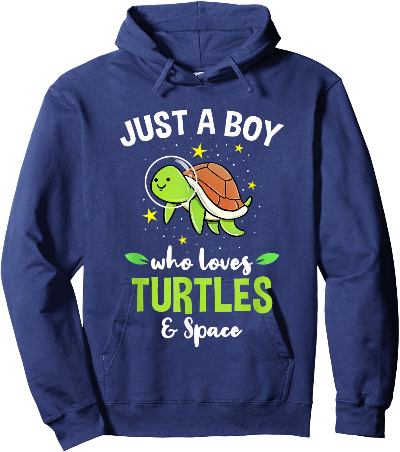 Just A Boy Who Loves Turtles And Space Hoodie - Hoodie | Navy