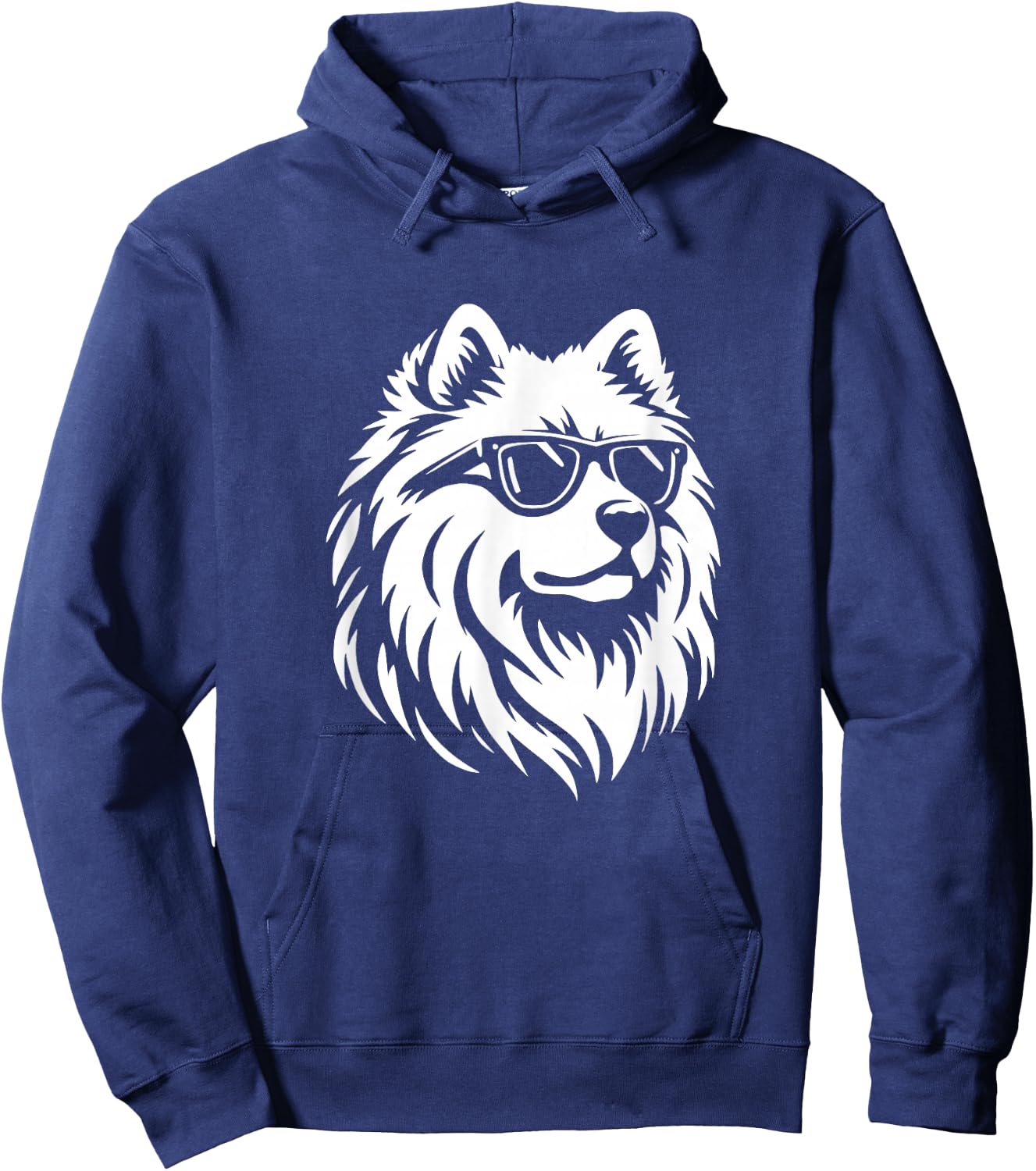 Samoyed Sunglasses Dog Graphic Design Hoodie - Hoodie | Navy