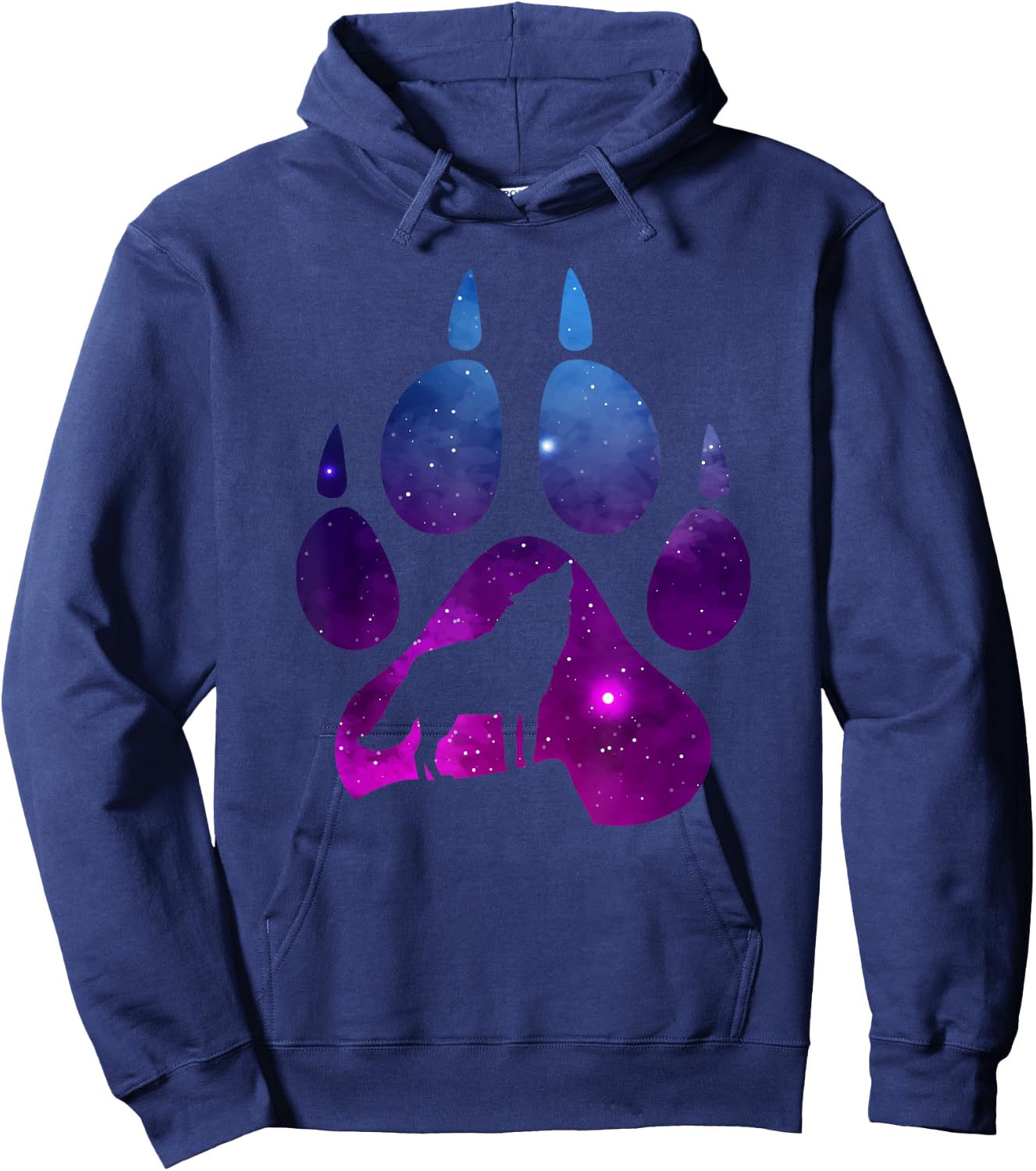 Wolf Paw Stars Wolves Hoodie - Hoodie | Navy