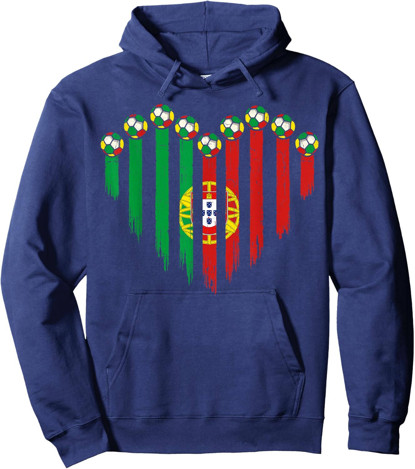 Portuguese Flag Novelty Portugal Hoodie - Hoodie | Navy