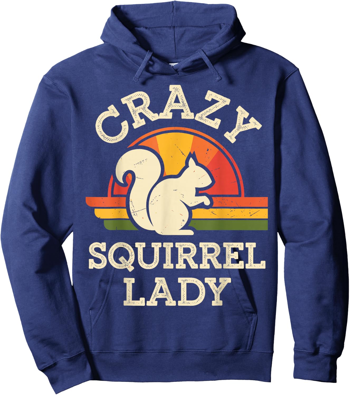 Crazy Squirrel Lady Funny Squirrel Lover Animal Hoodie - Hoodie | Navy