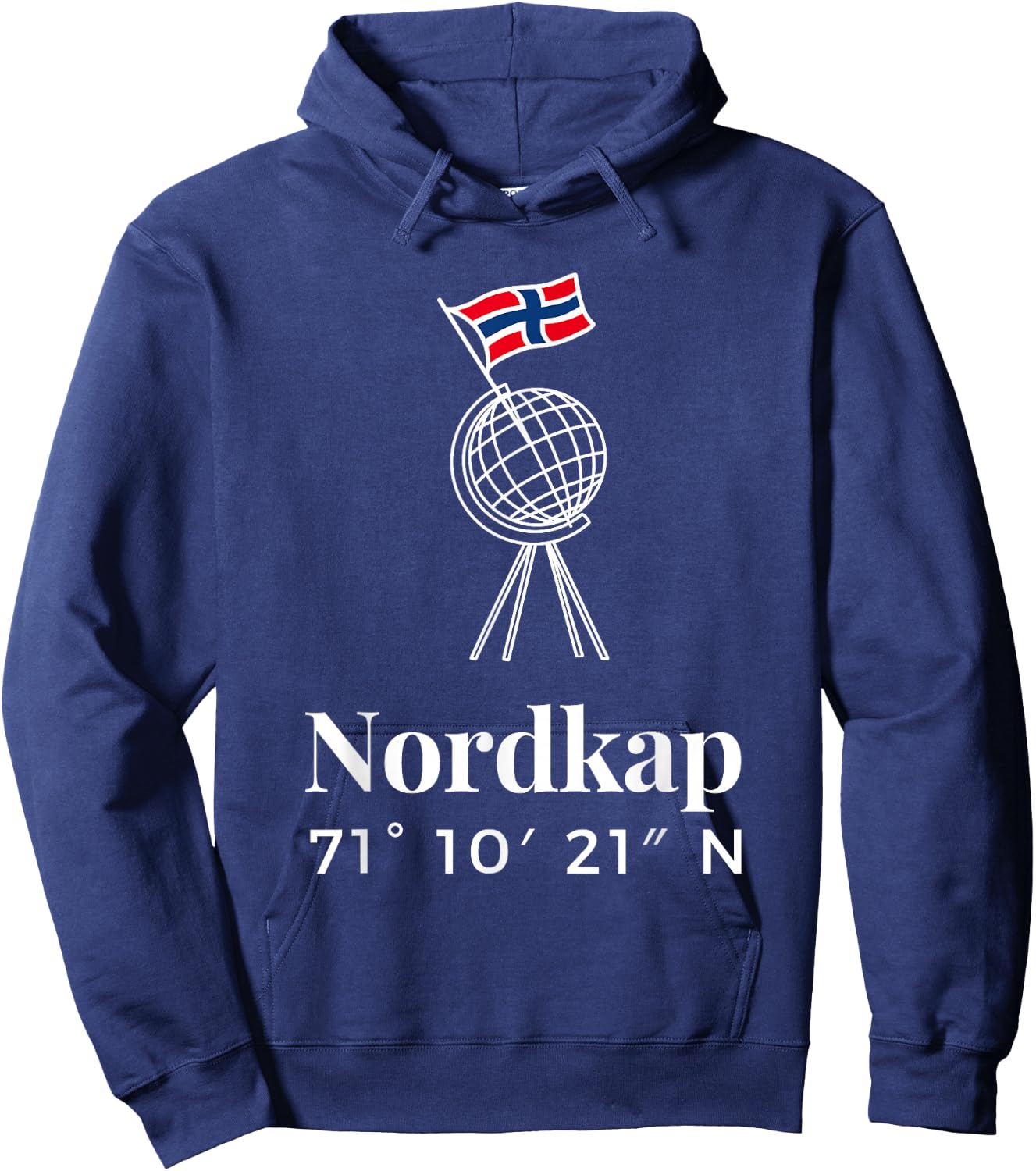 Nordkap Coordinates , black Hoodie - Hoodie | Navy