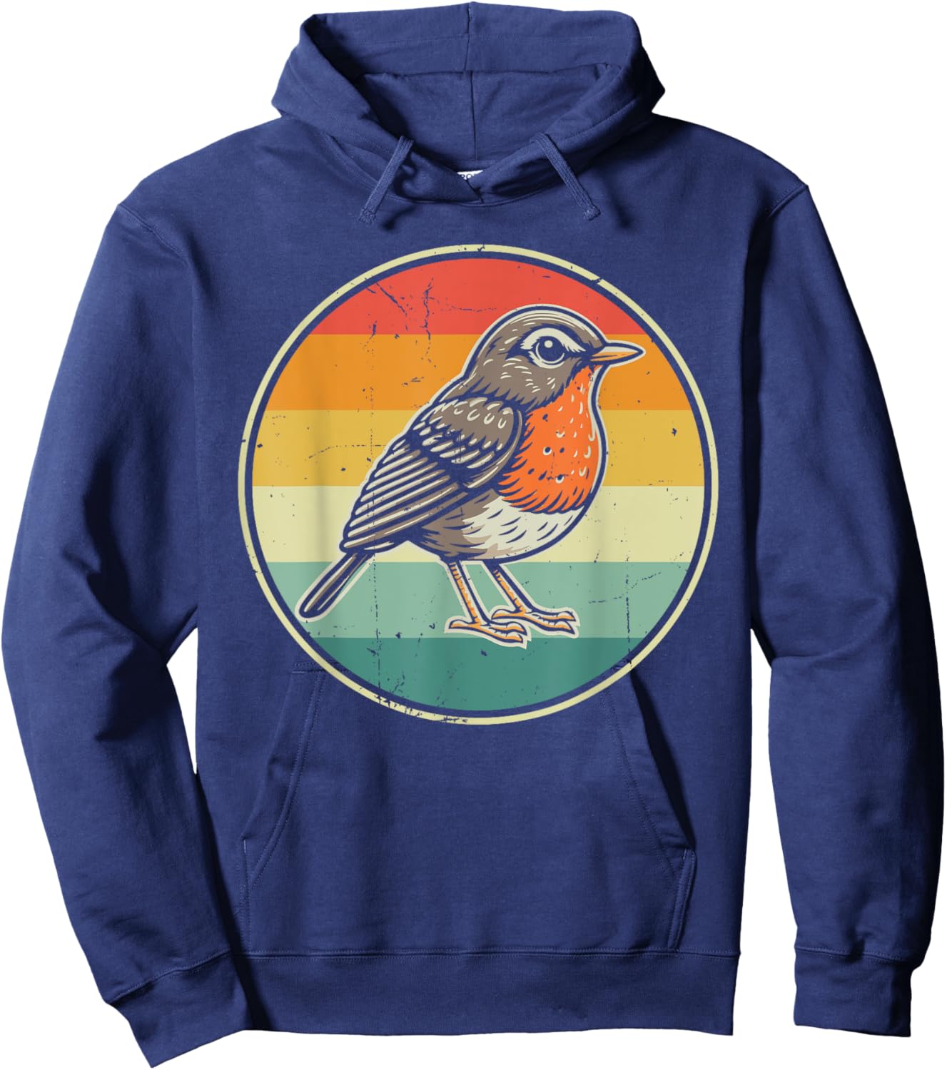 American Robin Retro Hoodie - Hoodie | Navy