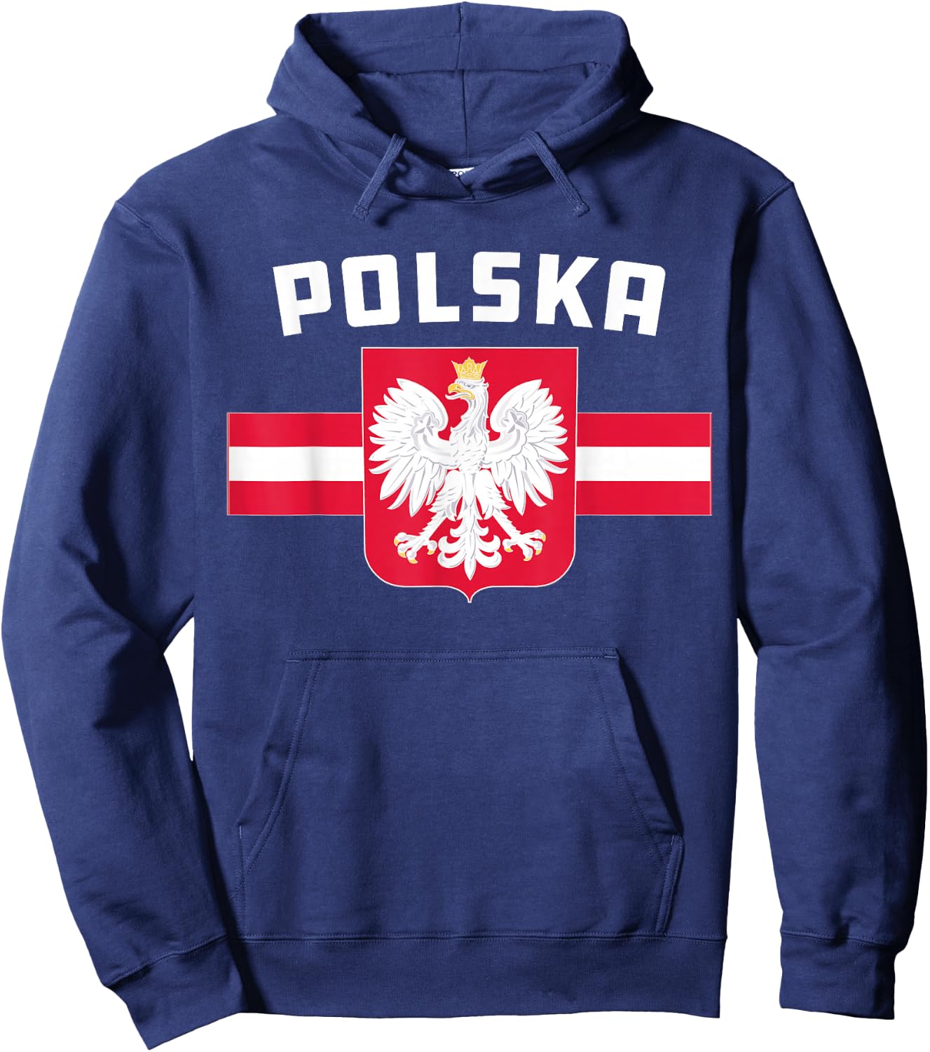 Polish Flag of Poland White Eagle Polska Hoodie - Hoodie | Navy