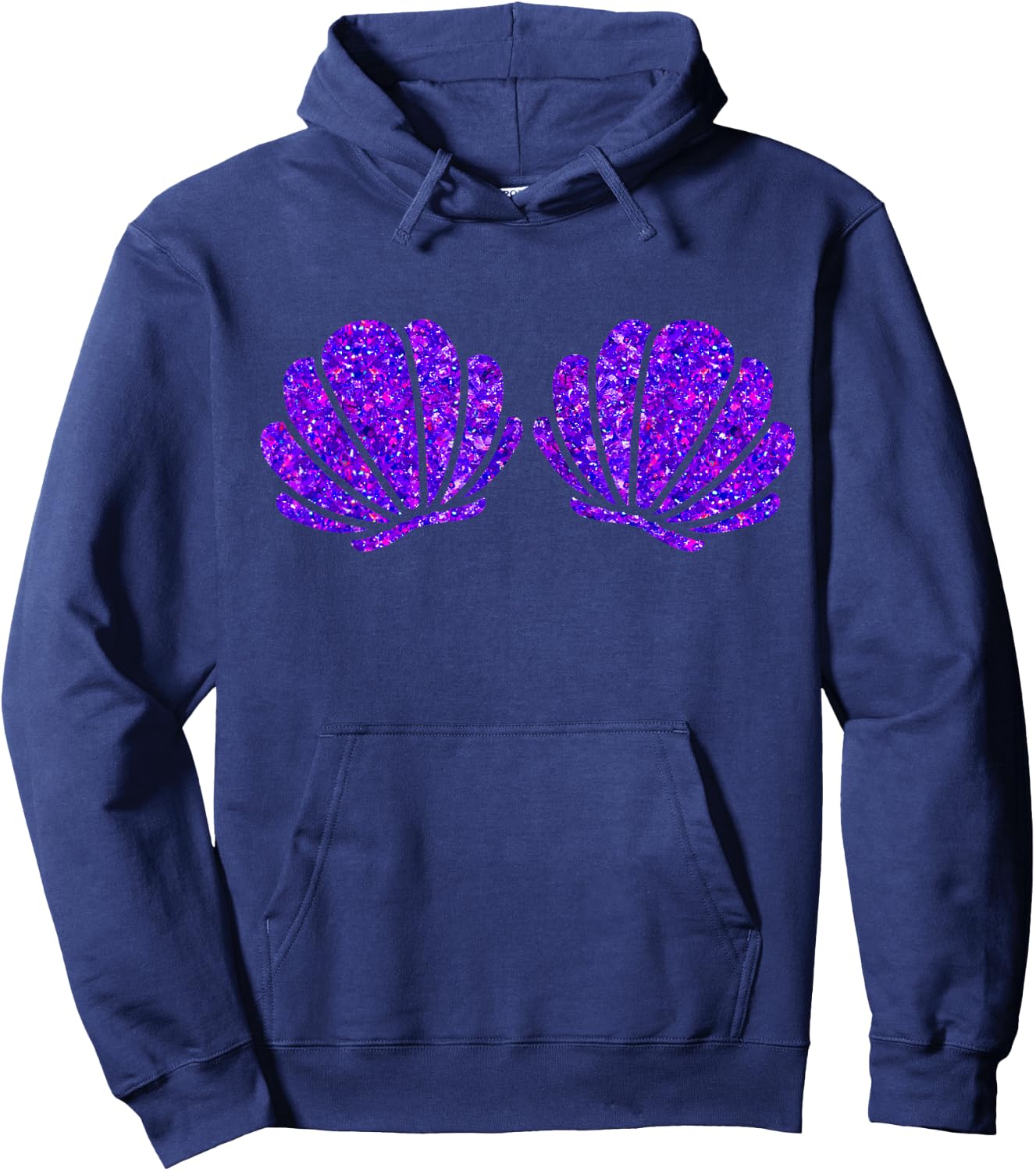 Mermaid Shell Bra Costume , black, S Hoodie - Hoodie | Navy