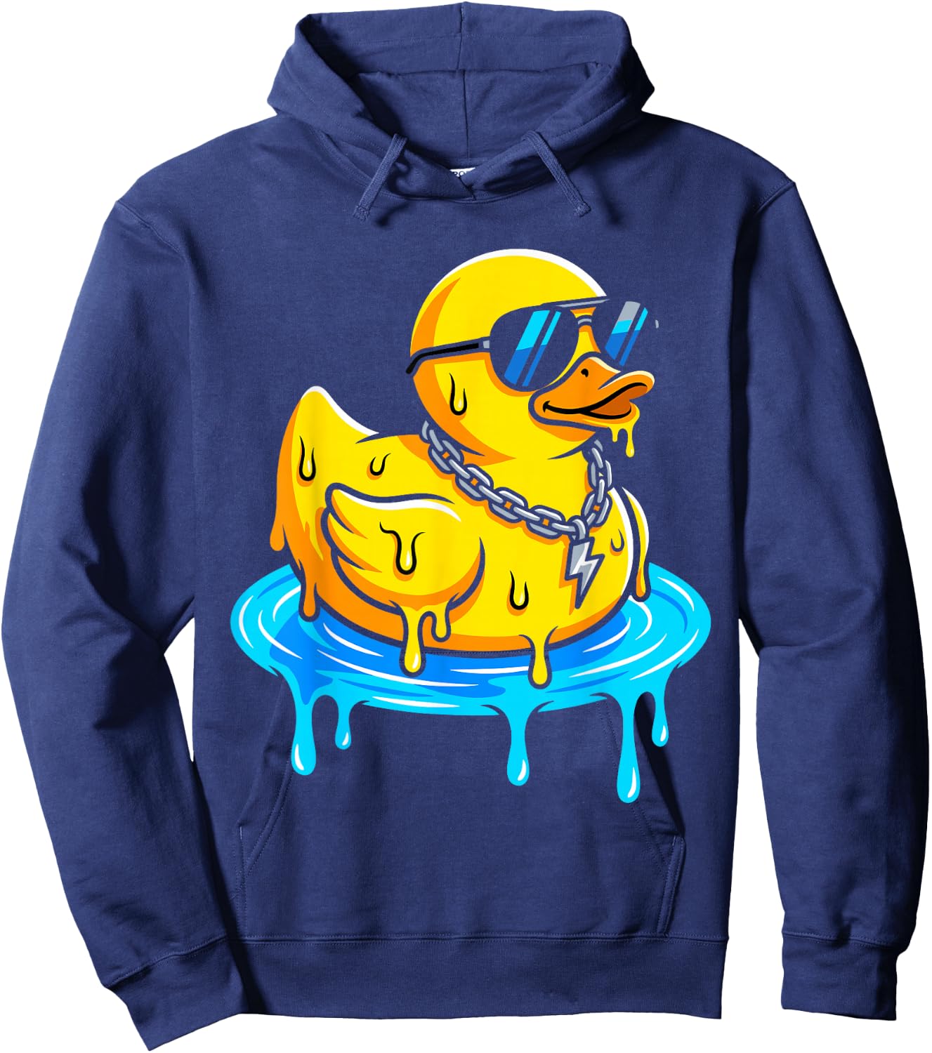 Drip Rubber Duck Streetwear Cool Duck Hoodie - Hoodie | Navy