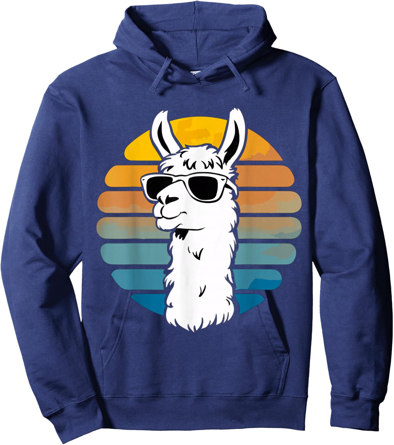 Funny Llama Sunglasses Hoodie - Hoodie | Navy