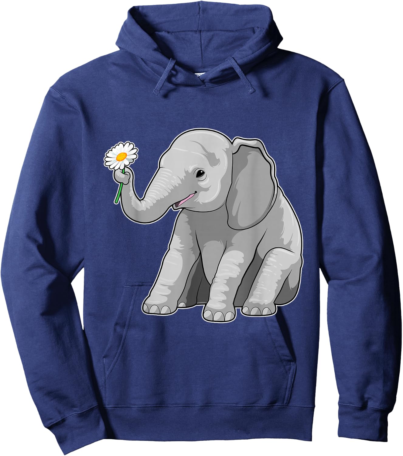 Elephant Daisy Hoodie - Hoodie | Navy