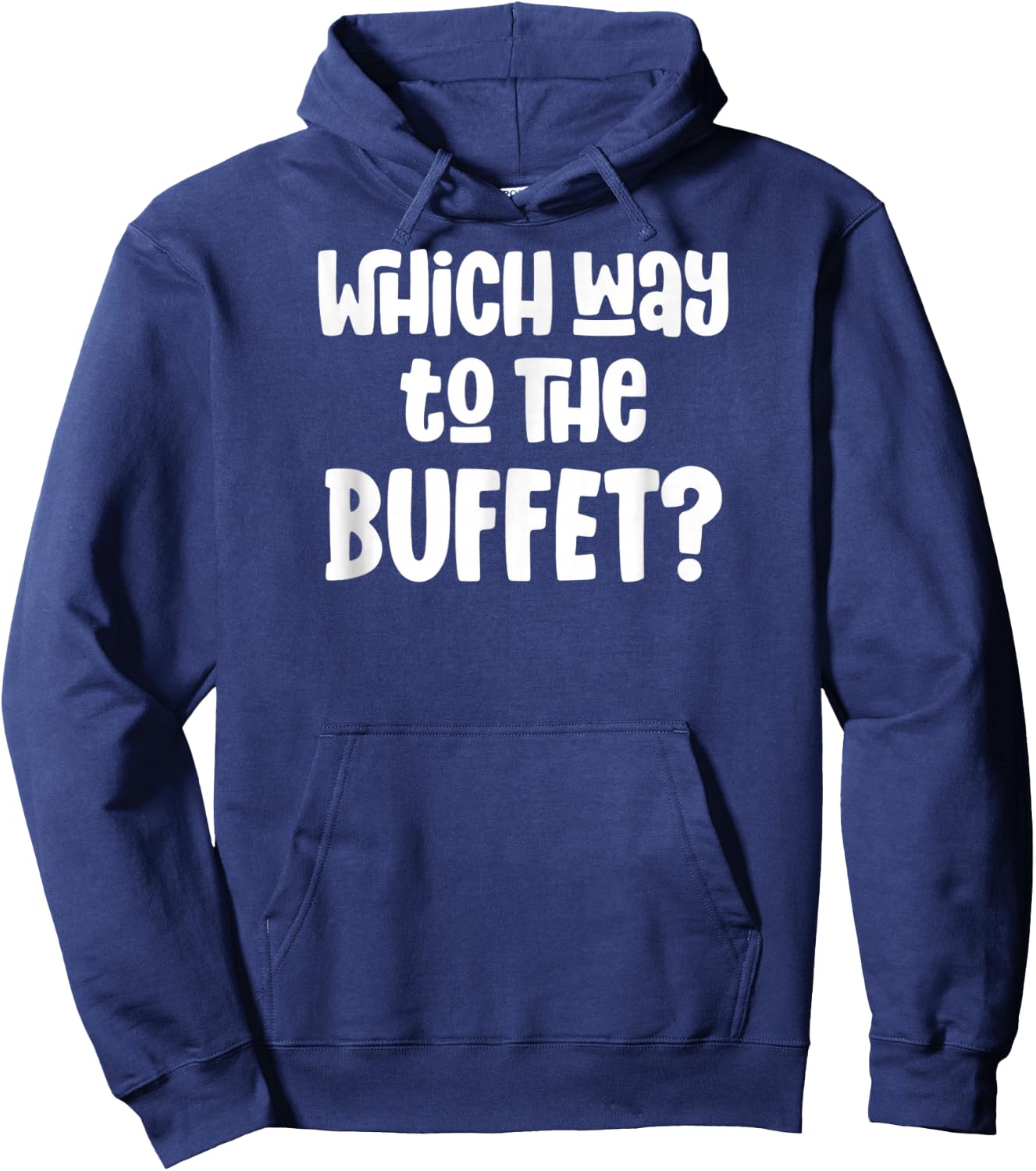 Which Way to The Buffet Tourist Tacky Vacation Hoodie - Hoodie | Navy