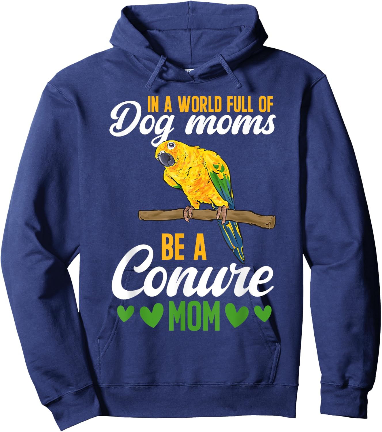 Sun Conure Mom Parrot Bird Sun Conure Hoodie - Hoodie | Navy
