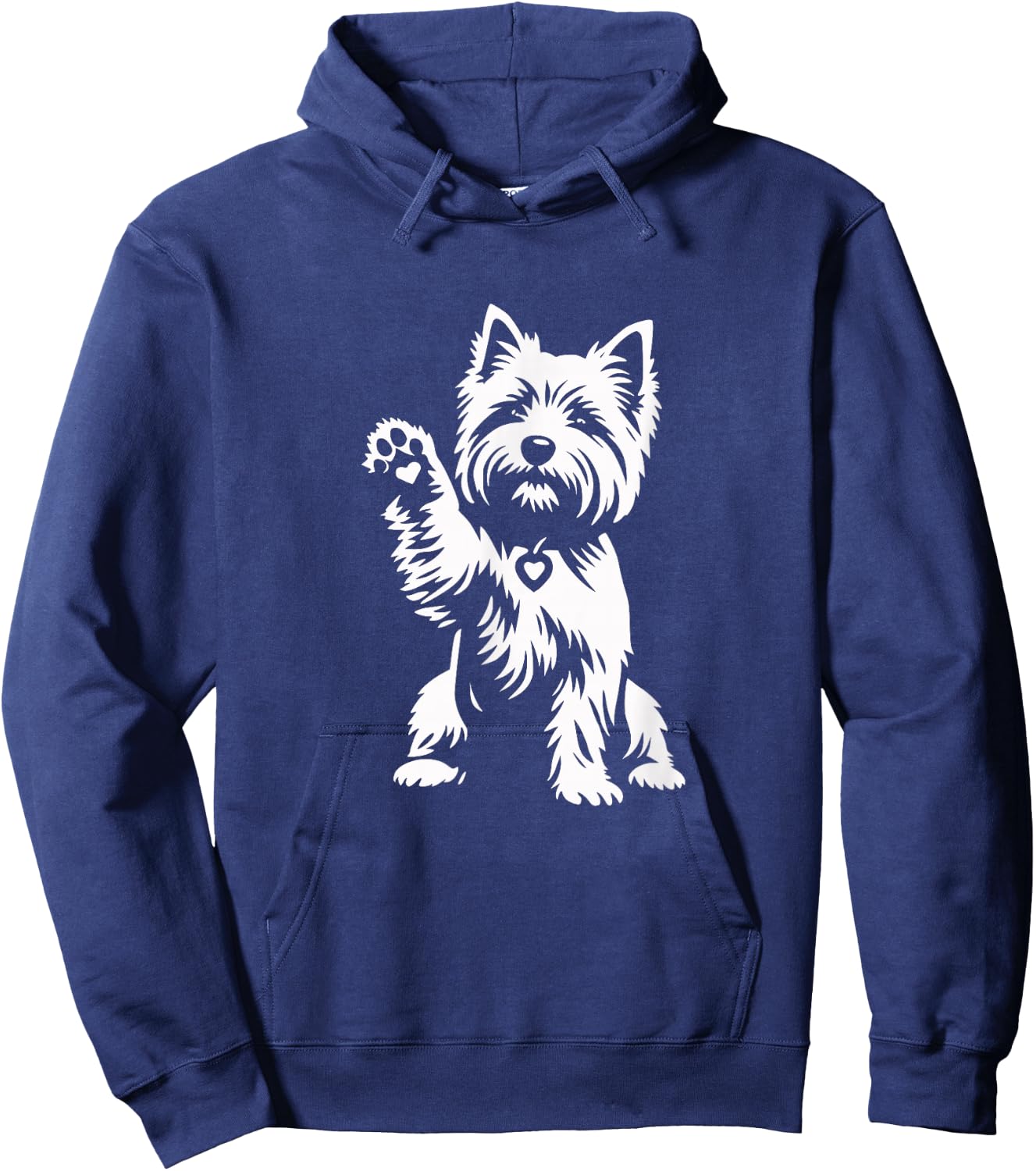 Cute Cairn Terrier Heart Dog Graphic Design Hoodie - Hoodie | Navy