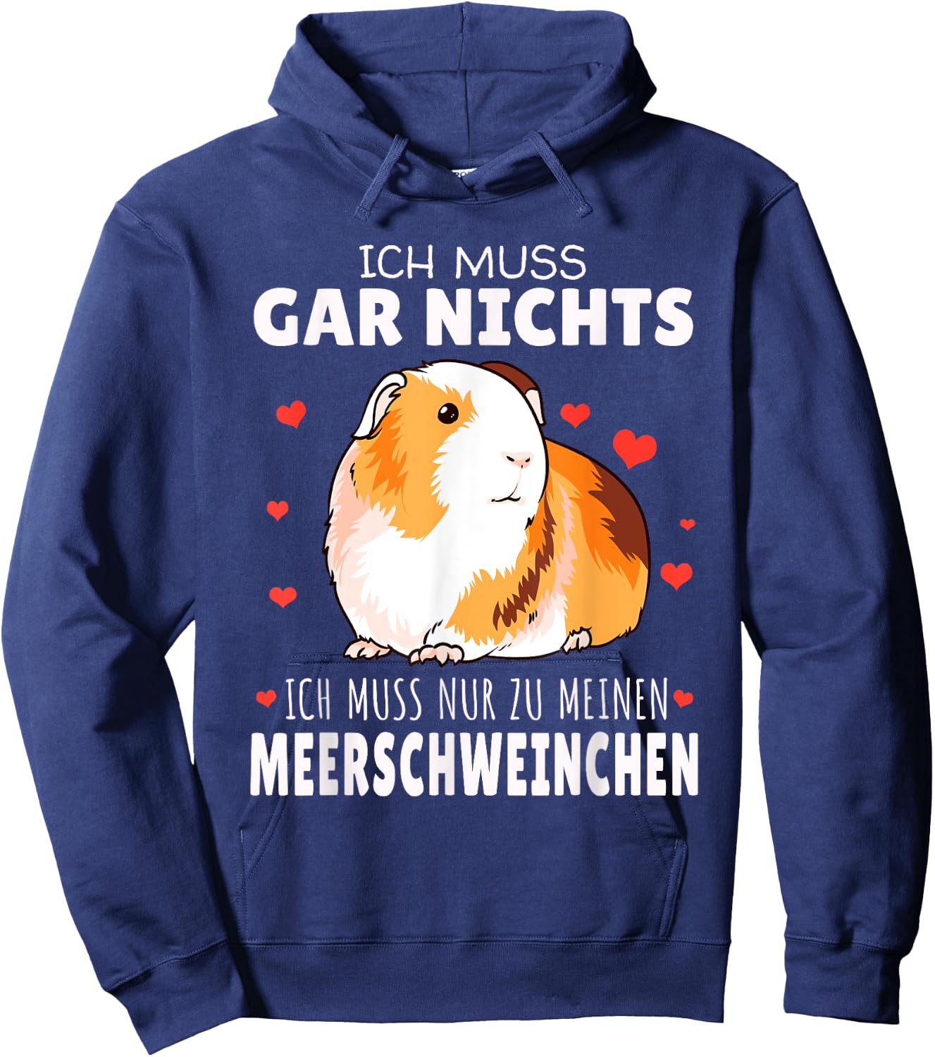 Ich muss nur zu meinen Meerschweinchen Hoodie - Hoodie | Navy