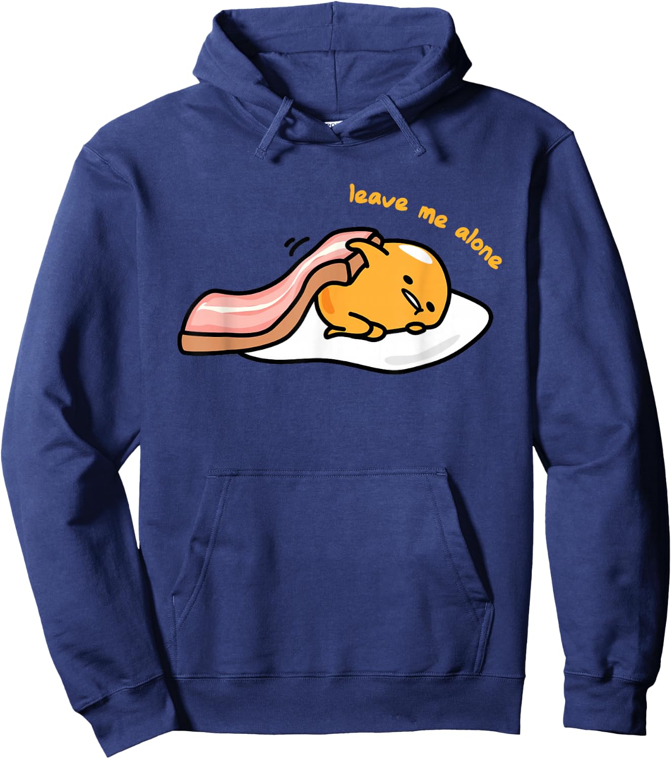 Gudetama Leave Me Alone Shirt Hoodie - Hoodie | Navy