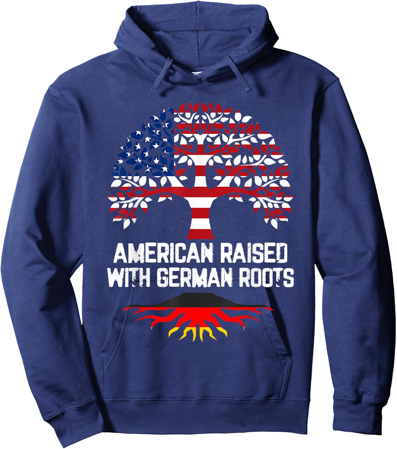 American raised with German roots American Hoodie - Hoodie | Navy
