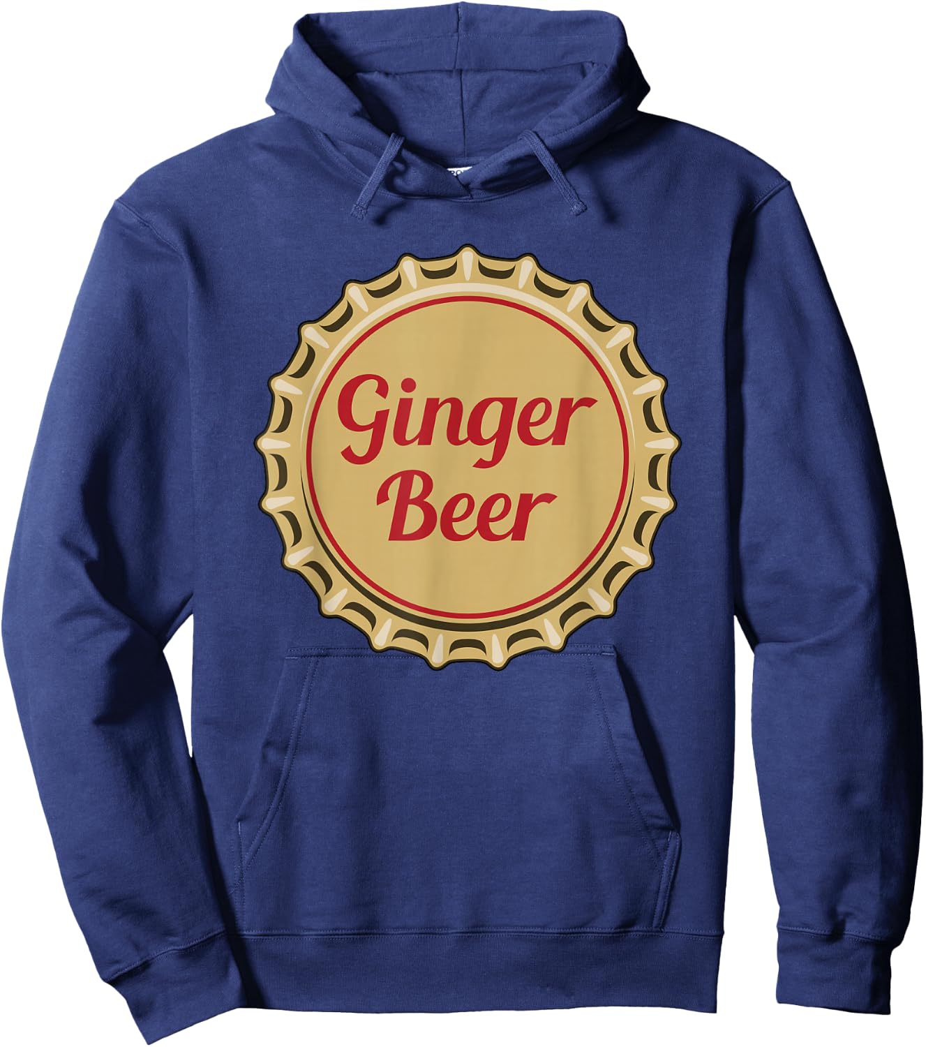 Ginger Beer Fizzy Water Bottle Top Hoodie - Hoodie | Navy
