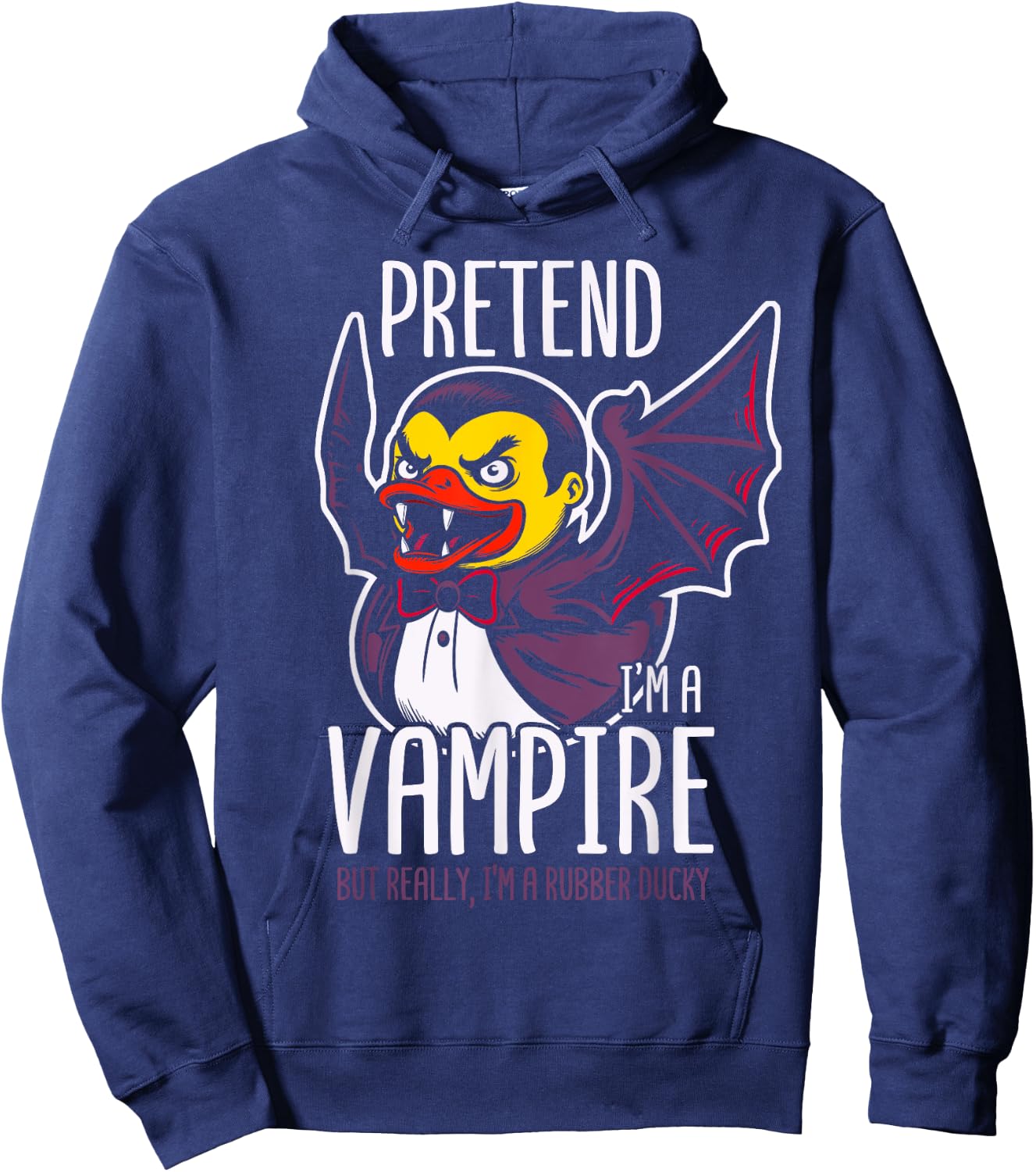 Vampire Rubber Duck Spooky Duckling Hoodie - Hoodie | Navy