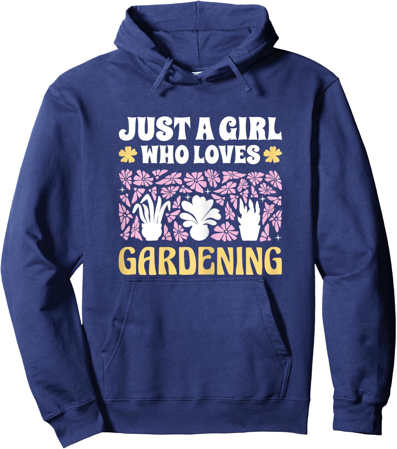 Just A Girl Who Loves Gardening Girls Gardening Hoodie - Hoodie | Navy