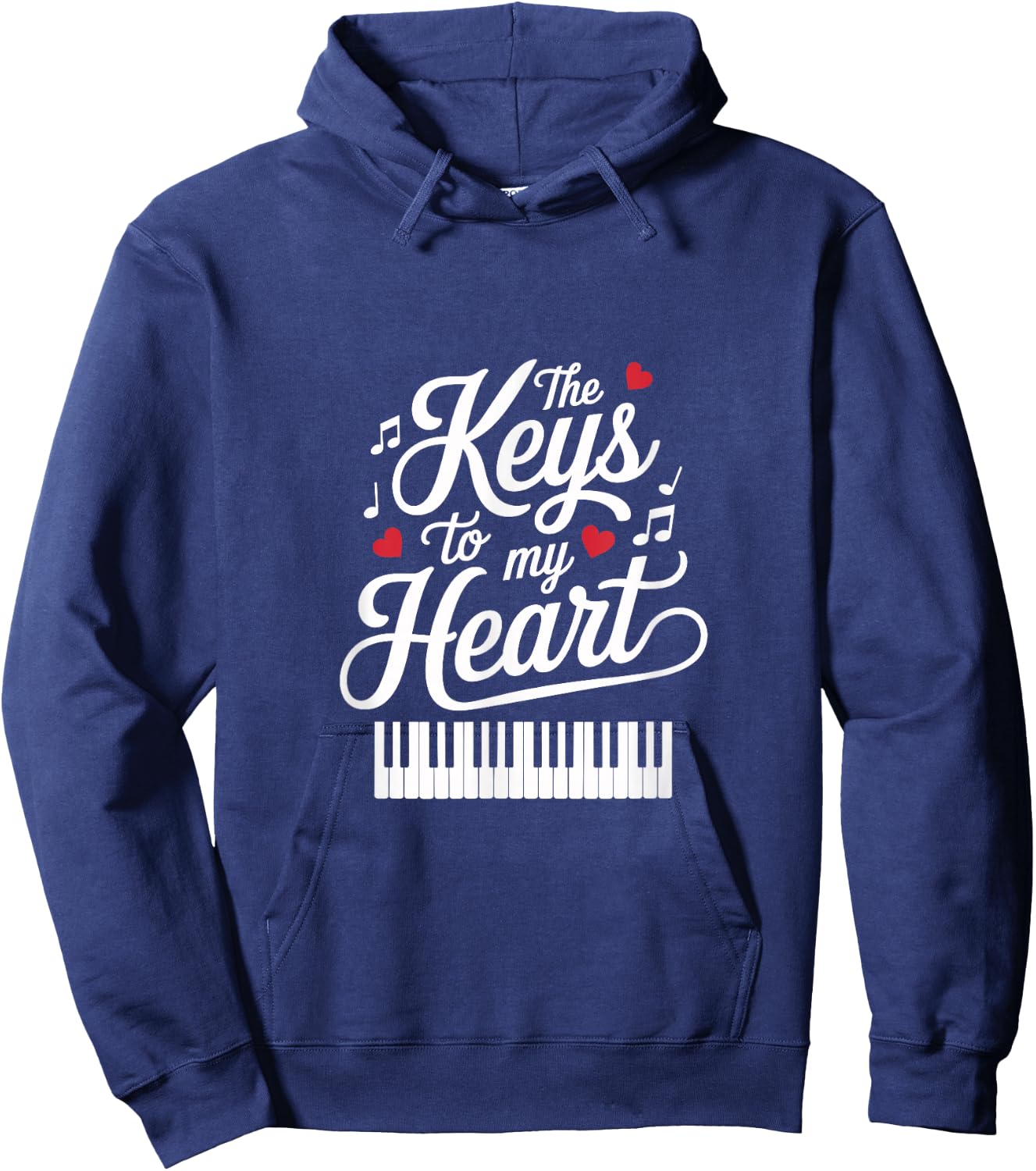 The Keys to My Heart Music Lover Design Hoodie - Hoodie | Navy
