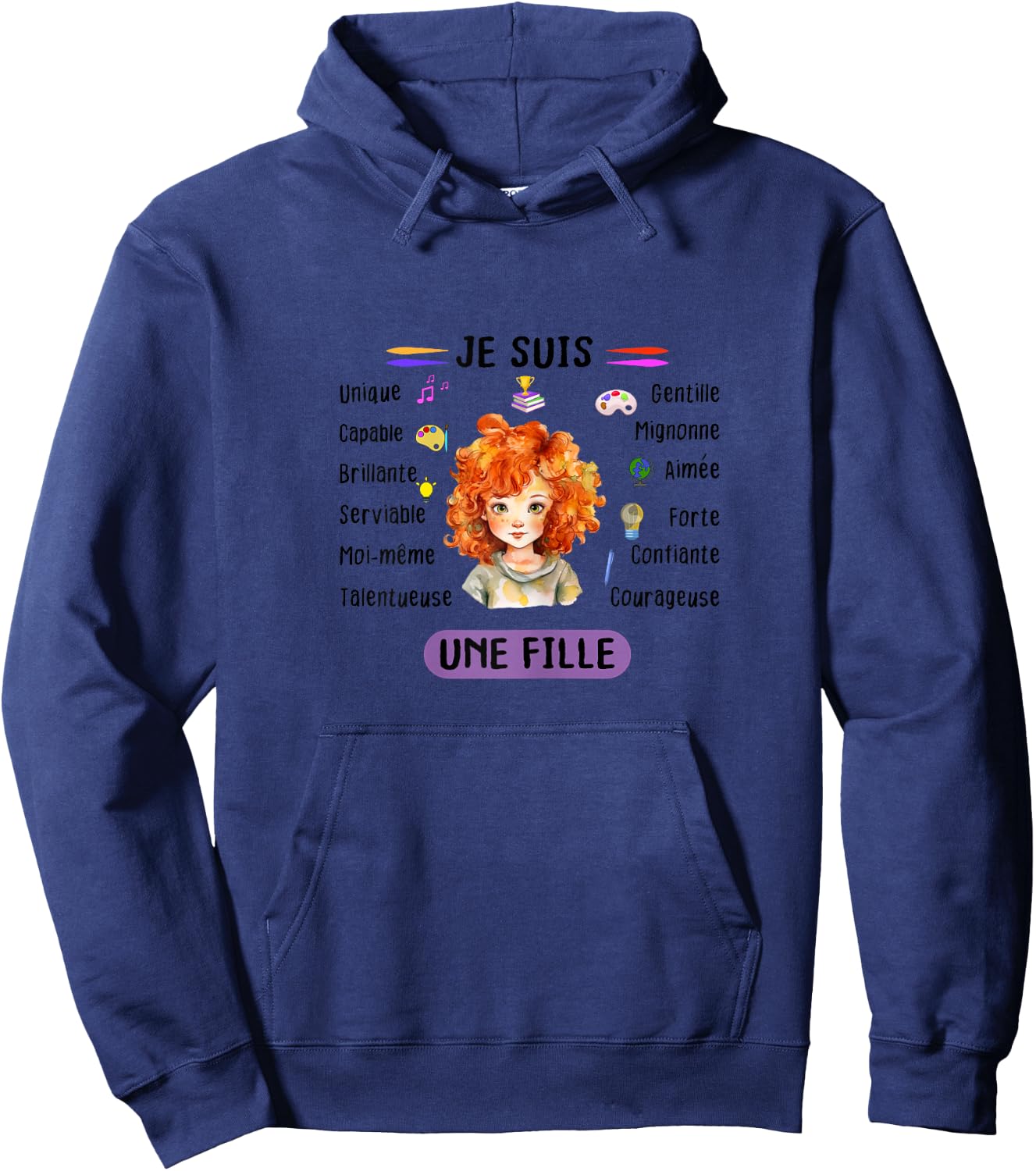 Back to School Party , white, Female X-Small Hoodie - Hoodie | Navy