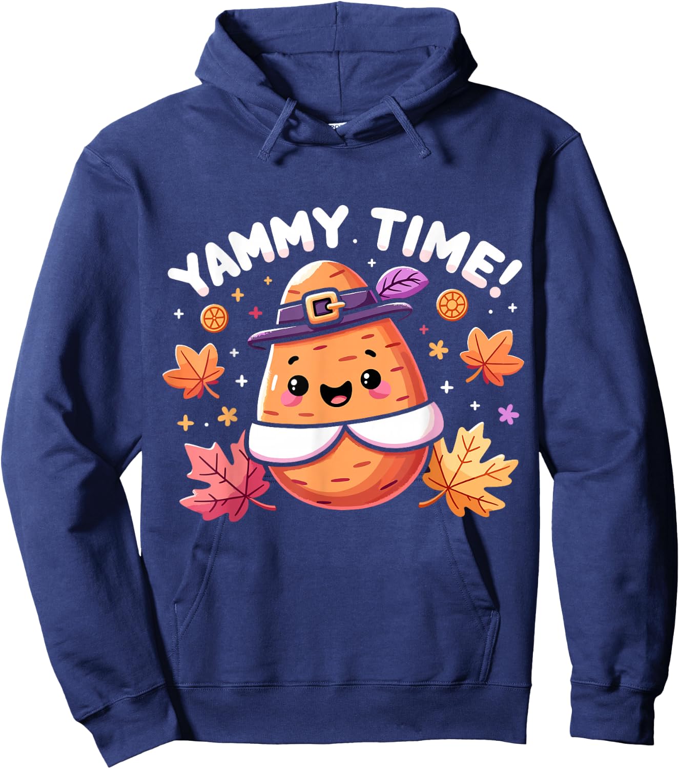 Funny Thanksgiving Yam Yammy Time Hoodie - Hoodie | Navy
