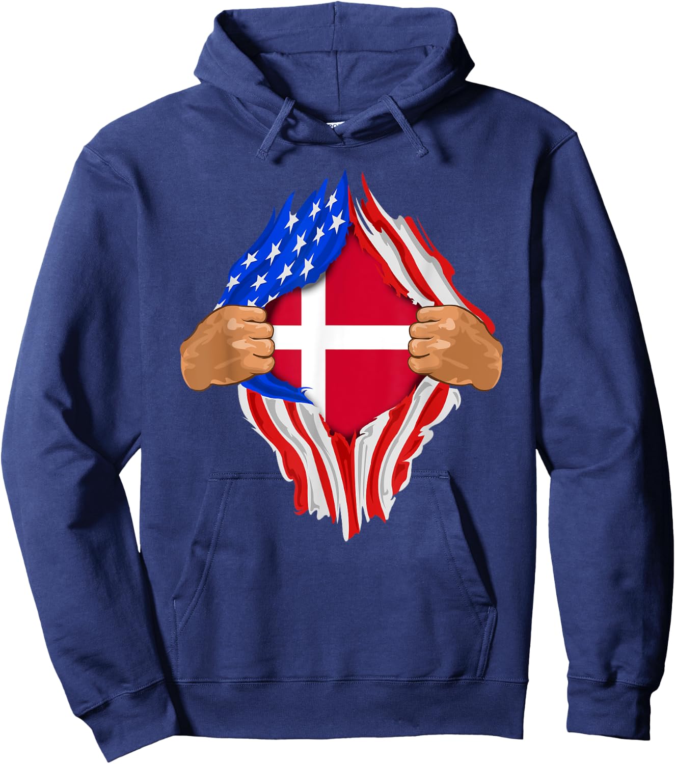 Danish Blood Inside Me | Denmark Flag Gift Hoodie - Hoodie | Navy