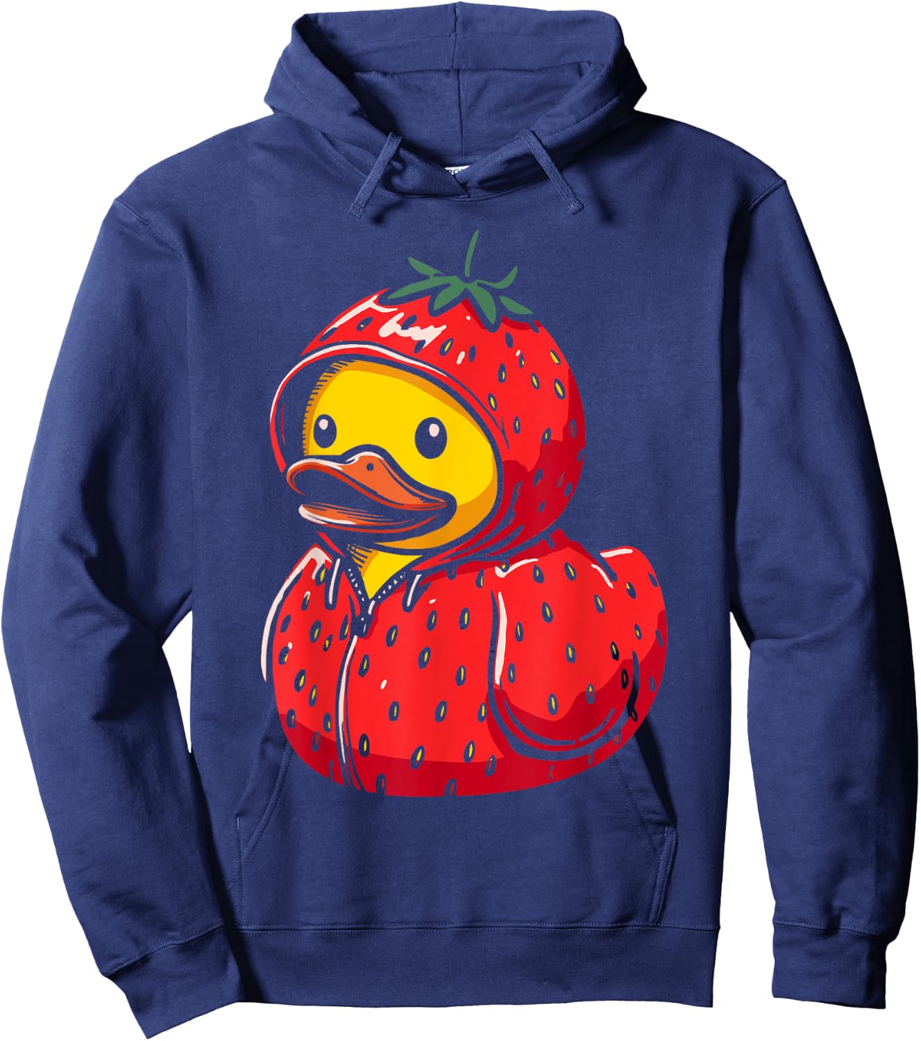 Strawberry Rubber Duck Strawberry Duckling Hoodie - Hoodie | Navy