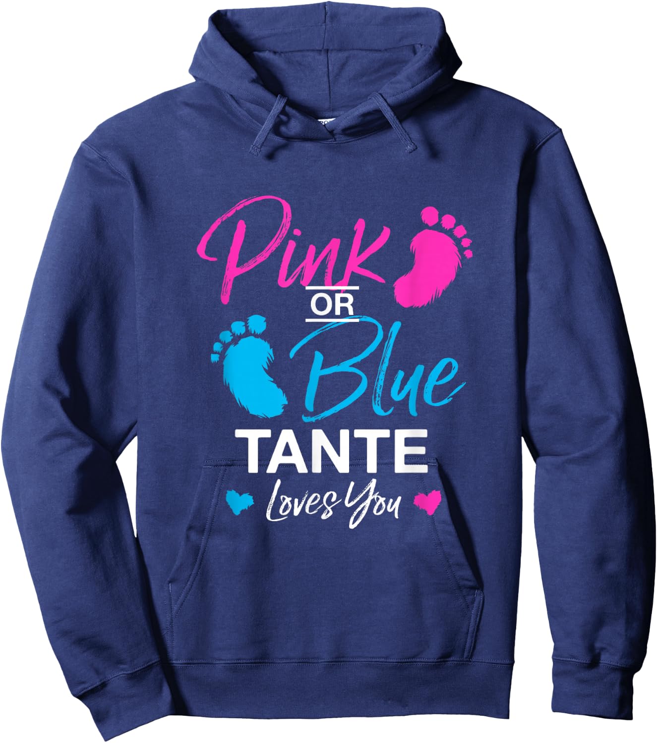 Gender Reveal Tante Babyparty Great-Tante Hoodie - Hoodie | Navy