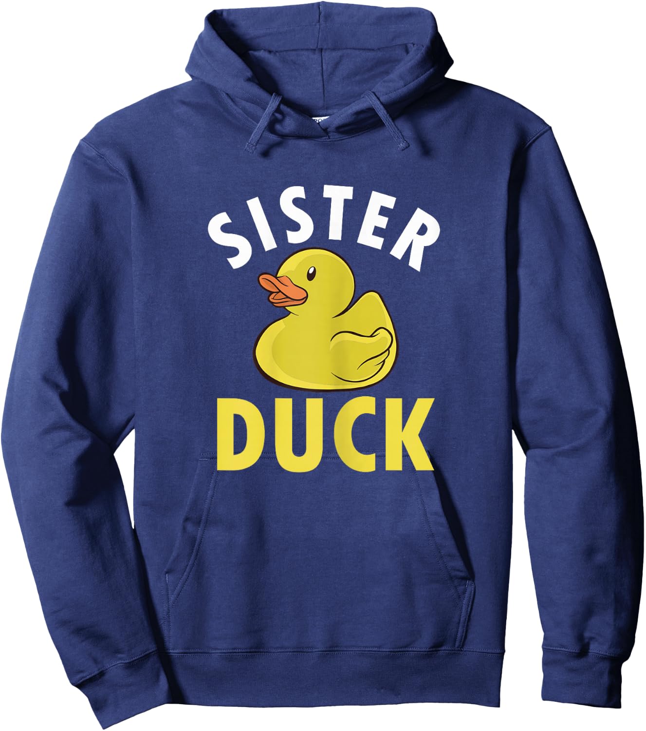 Sister Duck Sister Kids Duck Birthday Matching Hoodie - Hoodie | Navy