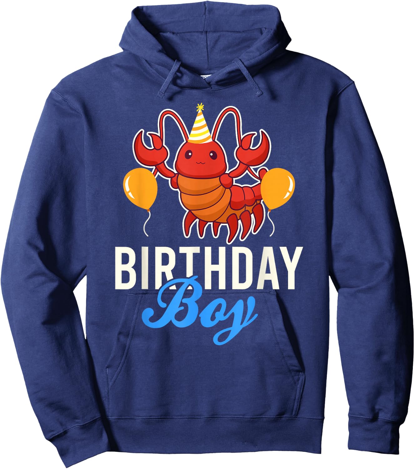 Cute Lobster Birthday Boy Hoodie - Hoodie | Navy