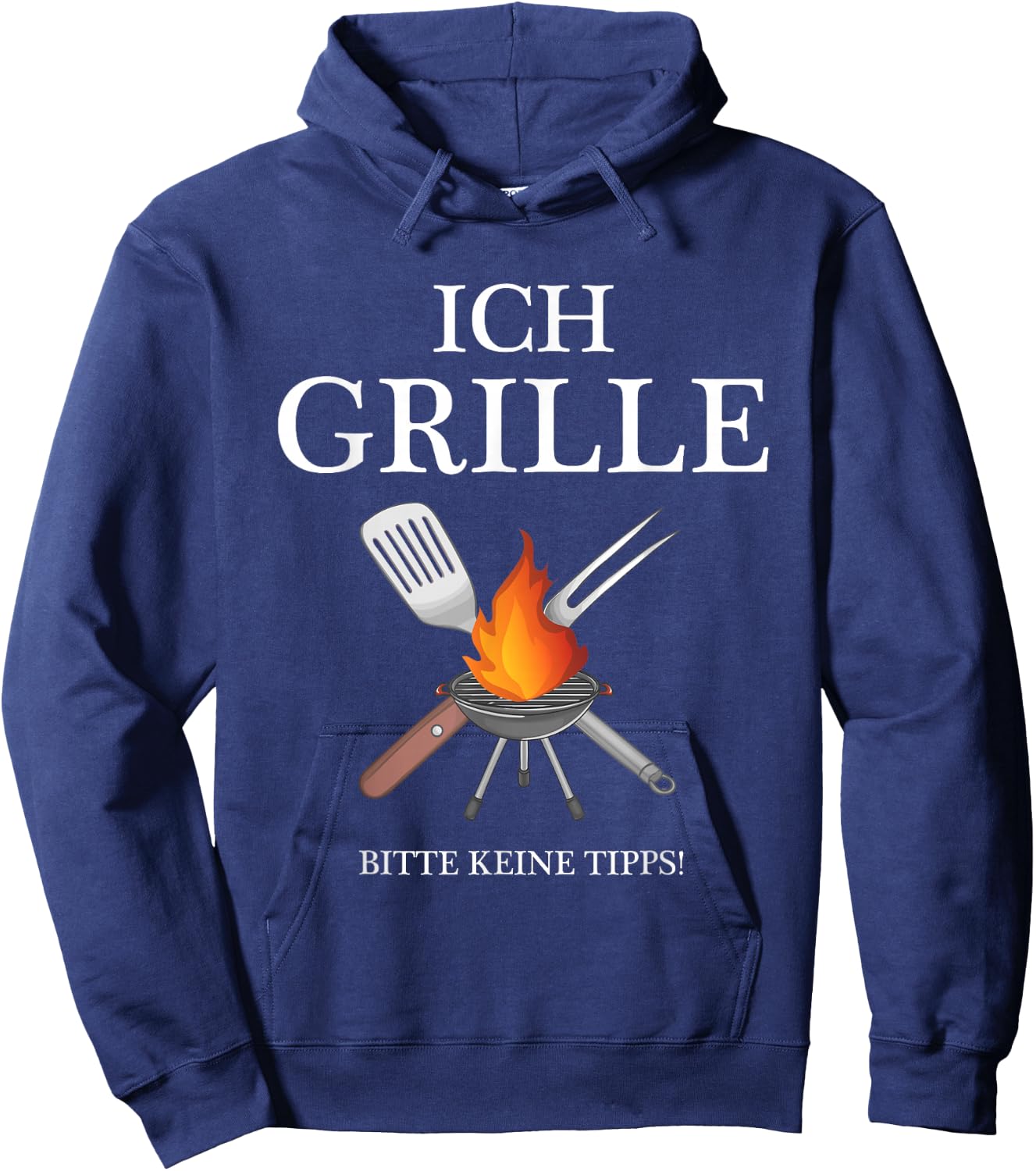 Lustige Grillen BBQ Geschenke für Männer am Grill - ICH GRILLE Bitte keine Tipps - BBQ Grillmeister Griller Schwarz Klein EU 38-40 Hoodie - Hoodie | Navy