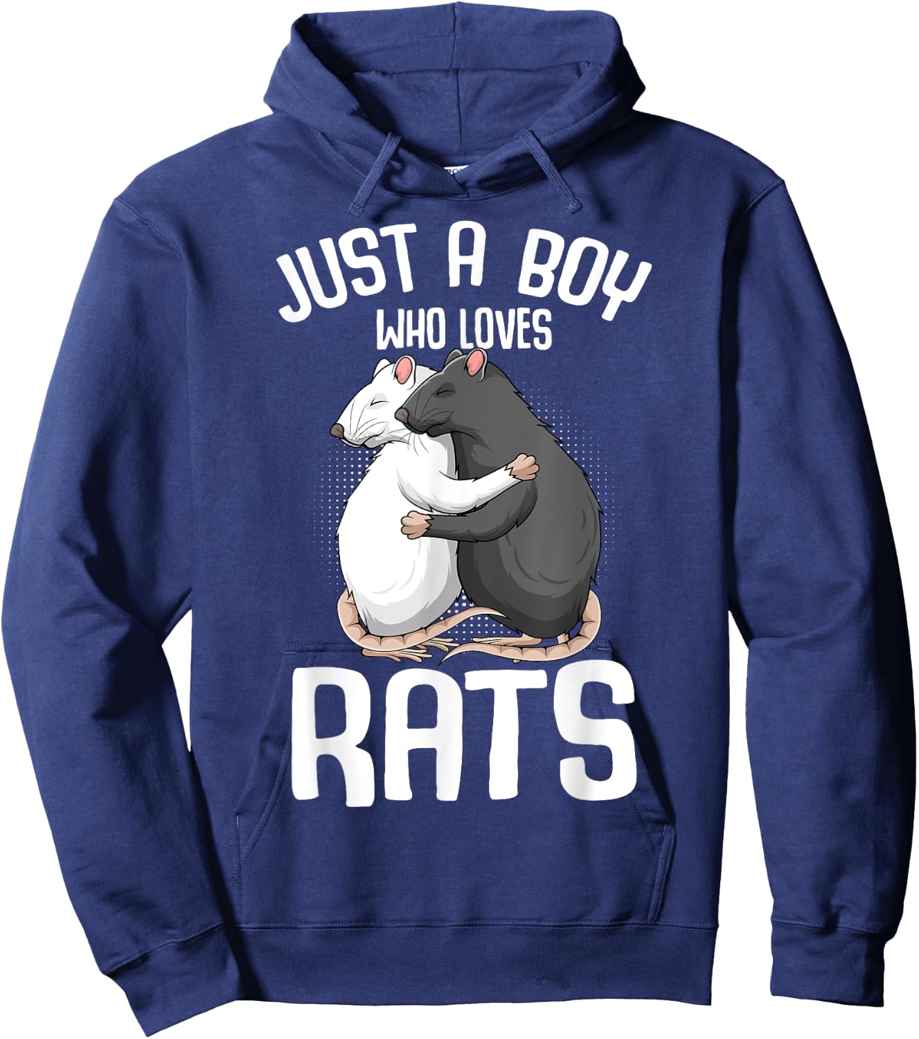 Just A Boy Who Loves Rats Kids Boys Rat Lover Hoodie - Hoodie | Navy