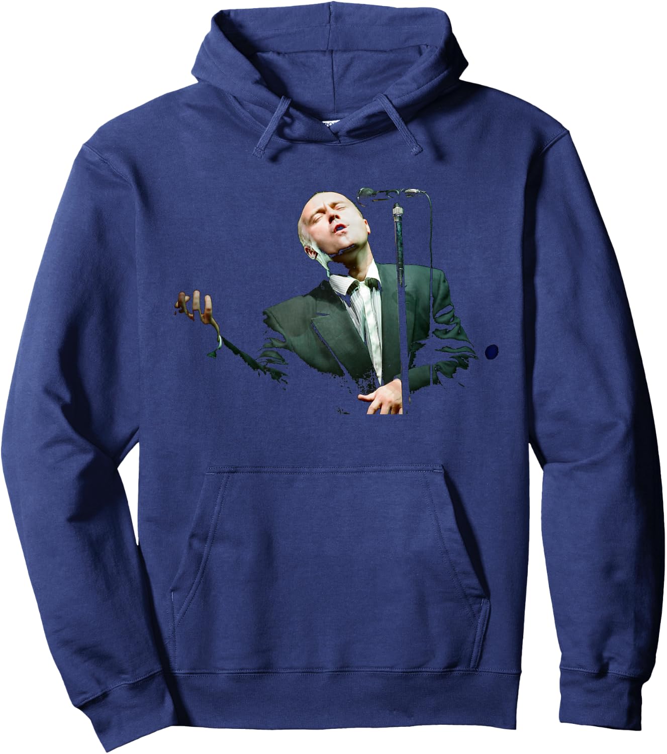 Singer Phil Collins of Genesis Live 1990 Hoodie - Hoodie | Navy