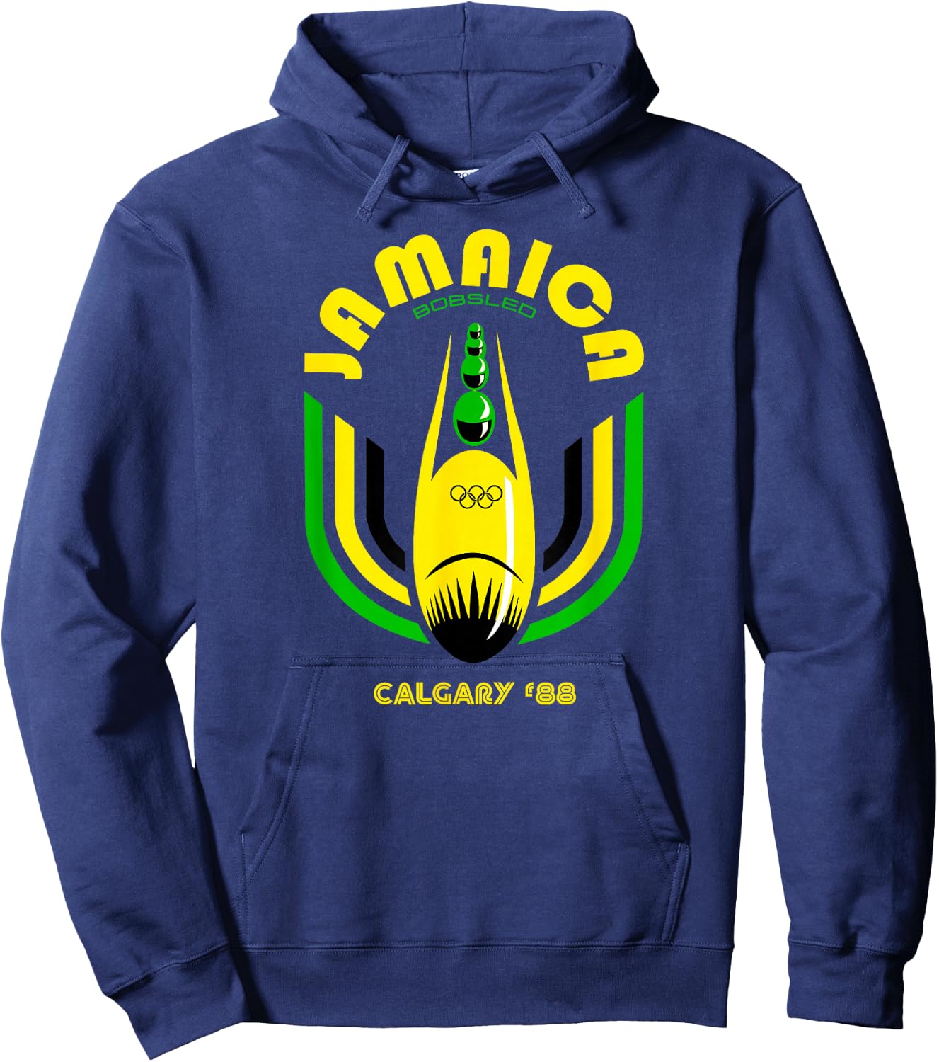 JAMAICA BOBSLED Team Vintage 1988 Retro , black Hoodie - Hoodie | Navy