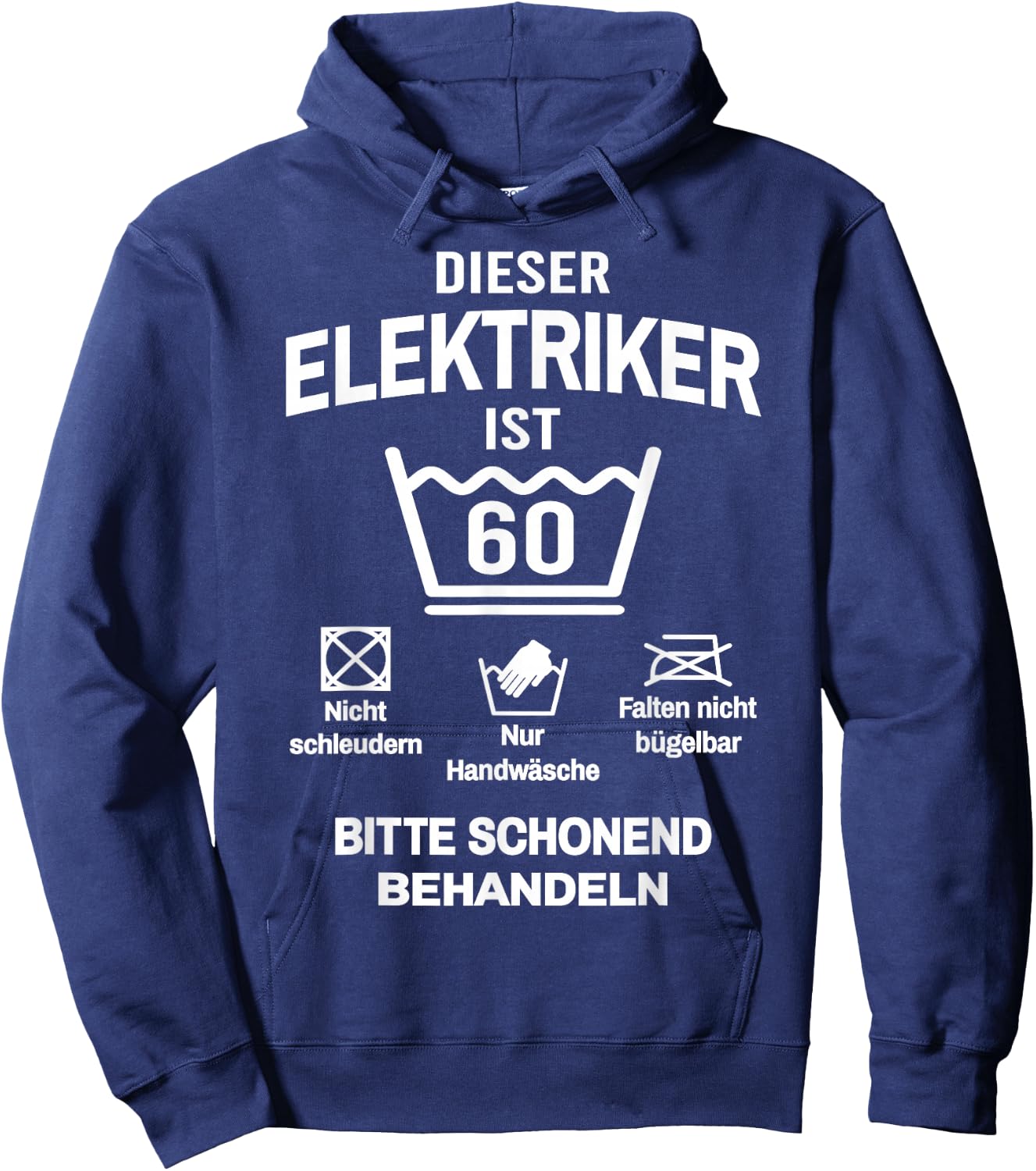 60. Geburtstag Elektriker Lustig 60 Jahre Hoodie - Hoodie | Navy