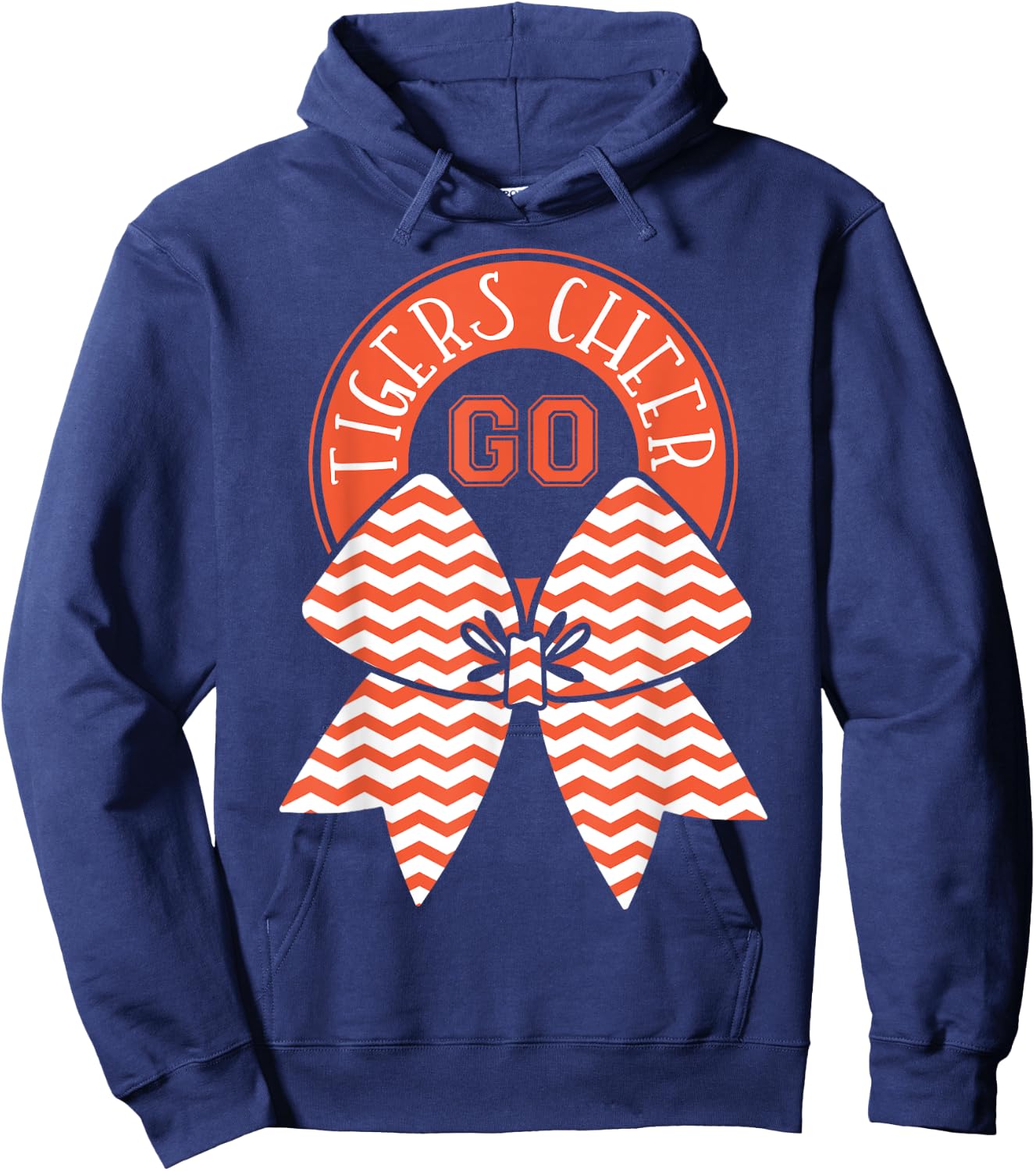 Go Cheer Tigers Football Hoodie - Hoodie | Navy