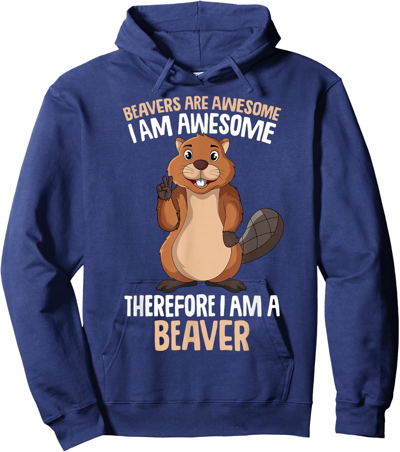 Beavers are awesome Girl Kids Women Beaver Hoodie - Hoodie | Navy