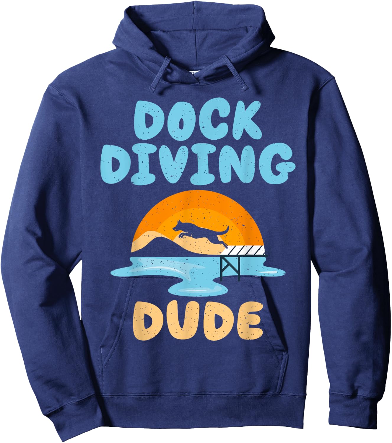 Dock Diving Dude Dock Diving Hoodie - Hoodie | Navy