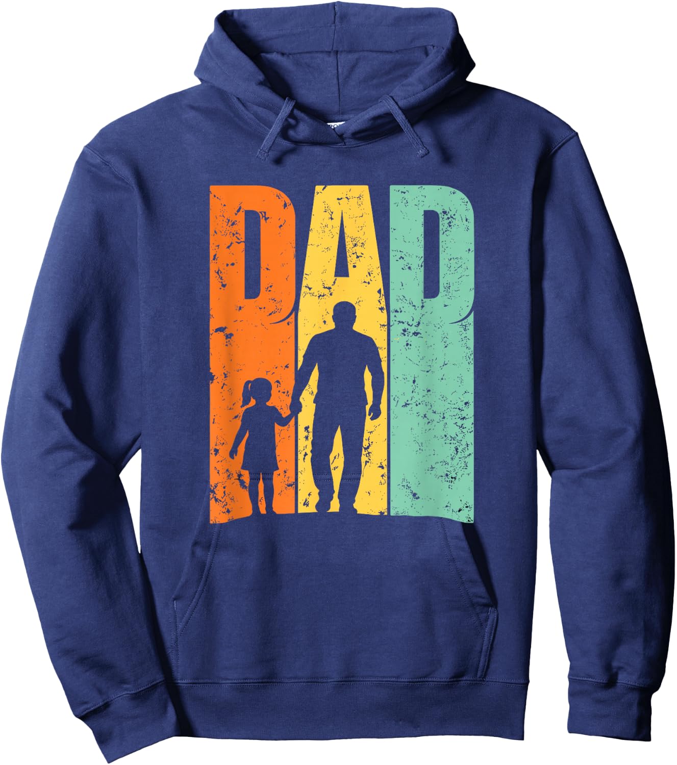 Vintage-Papa-Vater-Tochter-Silhouette Hoodie - Hoodie | Navy