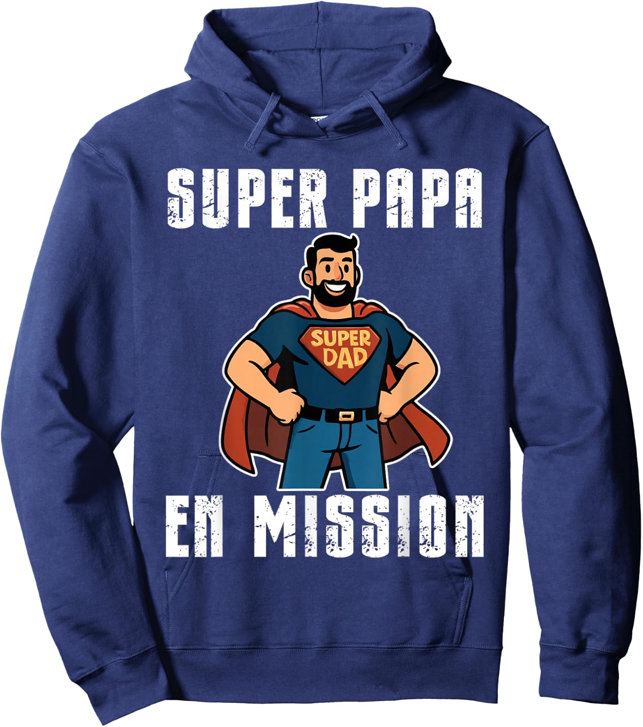 Super Dad in Mission of Fathers Hoodie - Hoodie | Navy