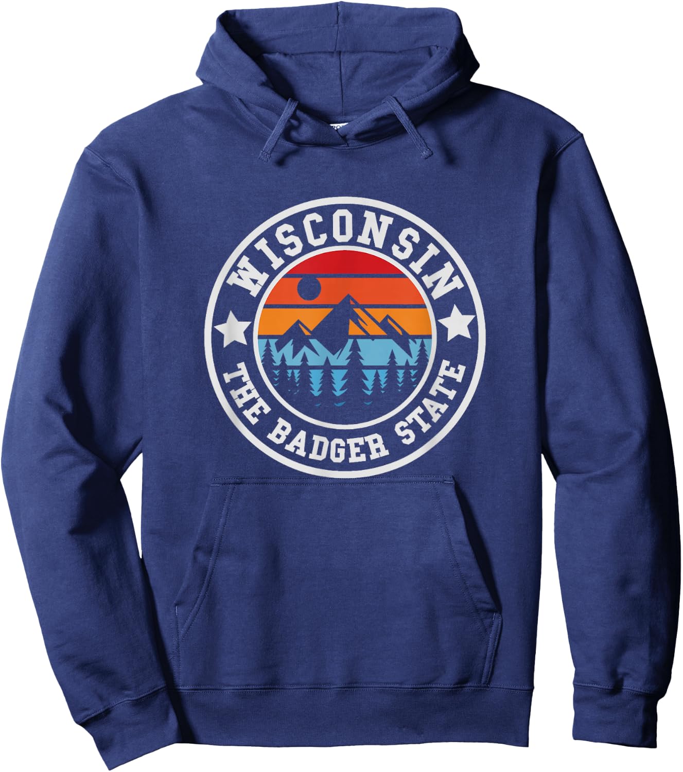 Wisconsin Outdoors - Throwback Design - Classic Hoodie - Hoodie | Navy