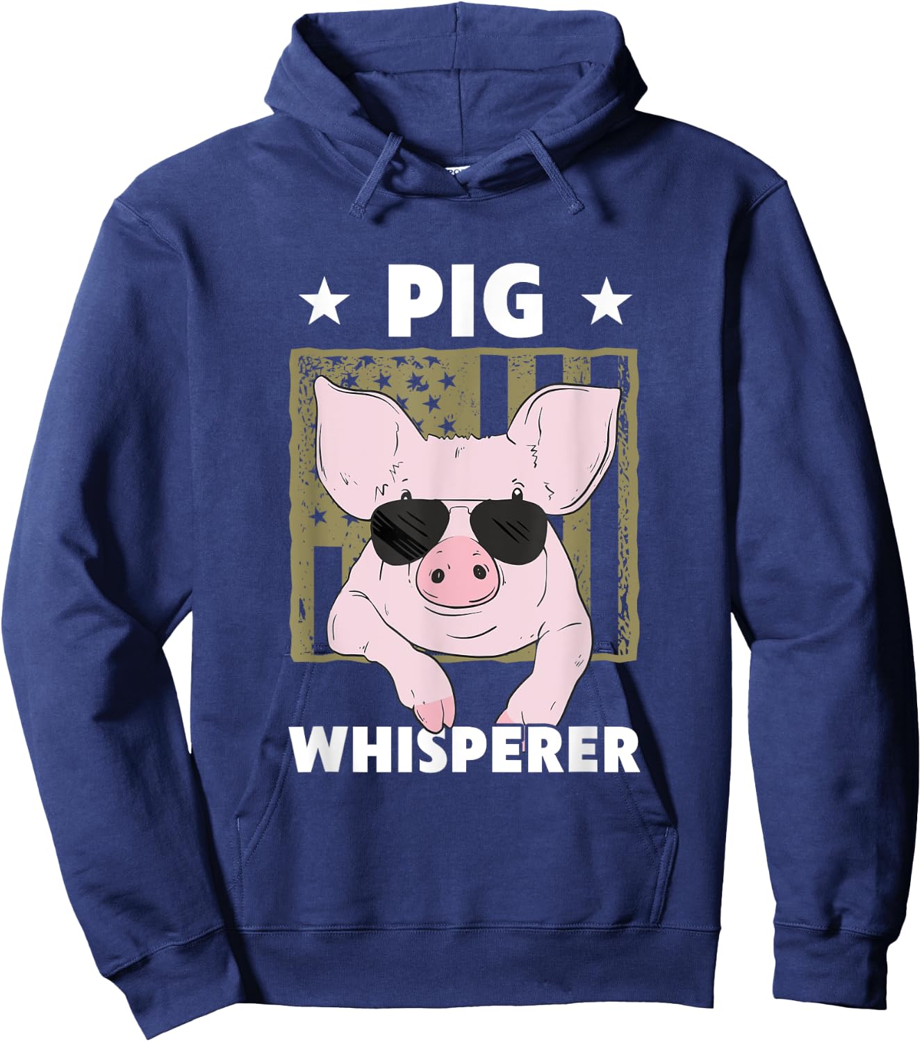 Pig Whisperer Funny Pig Design Hog Farmer Hoodie - Hoodie | Navy
