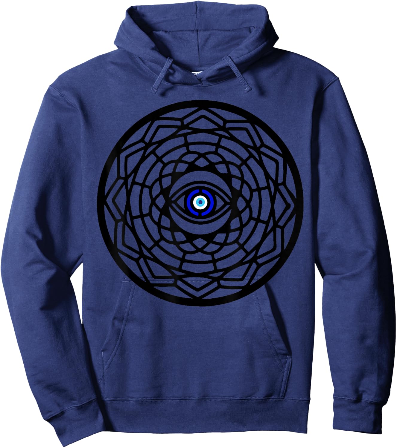 Nazar Turkish Eye Evil Eye Protection Mandala Hoodie - Hoodie | Navy