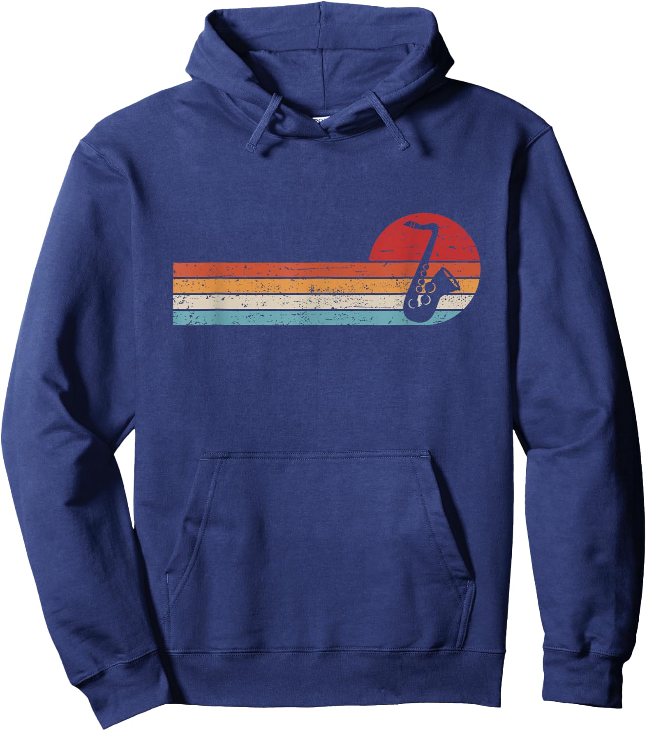 Saxophonist Jazz Musik Musiker Retro Saxophon Hoodie - Hoodie | Navy