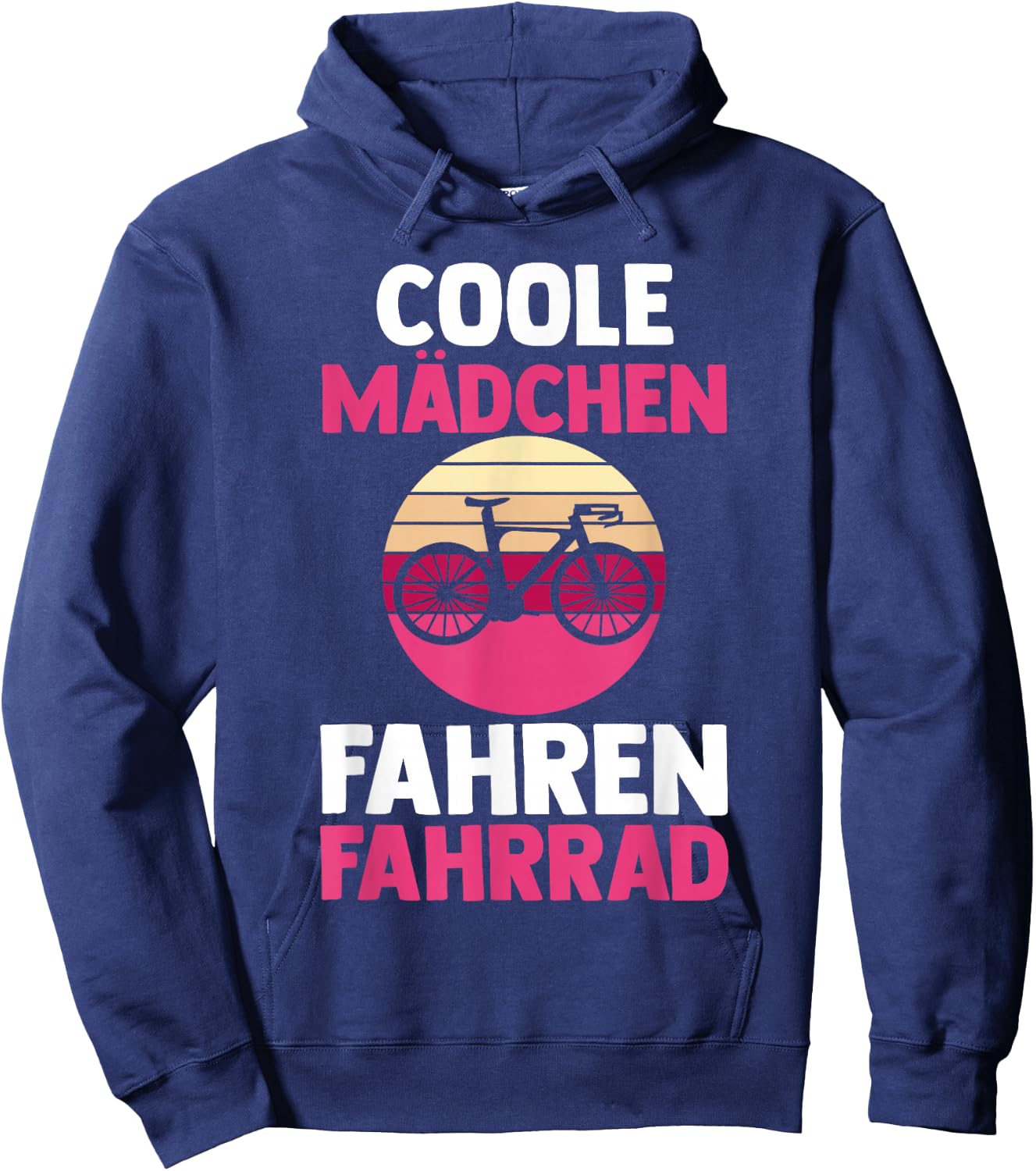 Fahrradfahrer Coole Mädchen fahren Fahrrad Hoodie - Hoodie | Navy