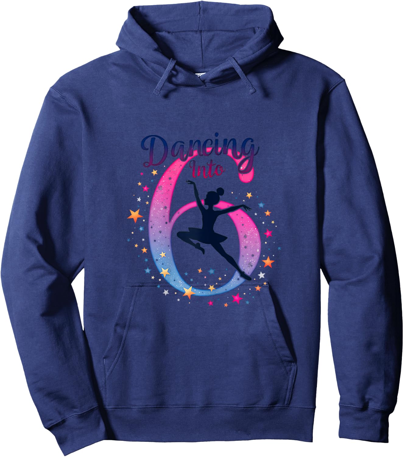 Dancing Into 6 Ballet Birthday Party Graphic Hoodie - Hoodie | Navy