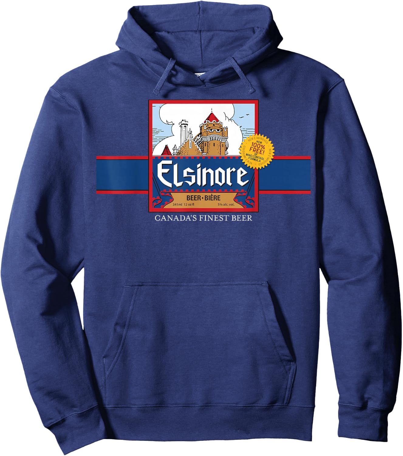 "Elsinore Beer" New & Improved - Retro 80's Hoodie - Hoodie | Navy