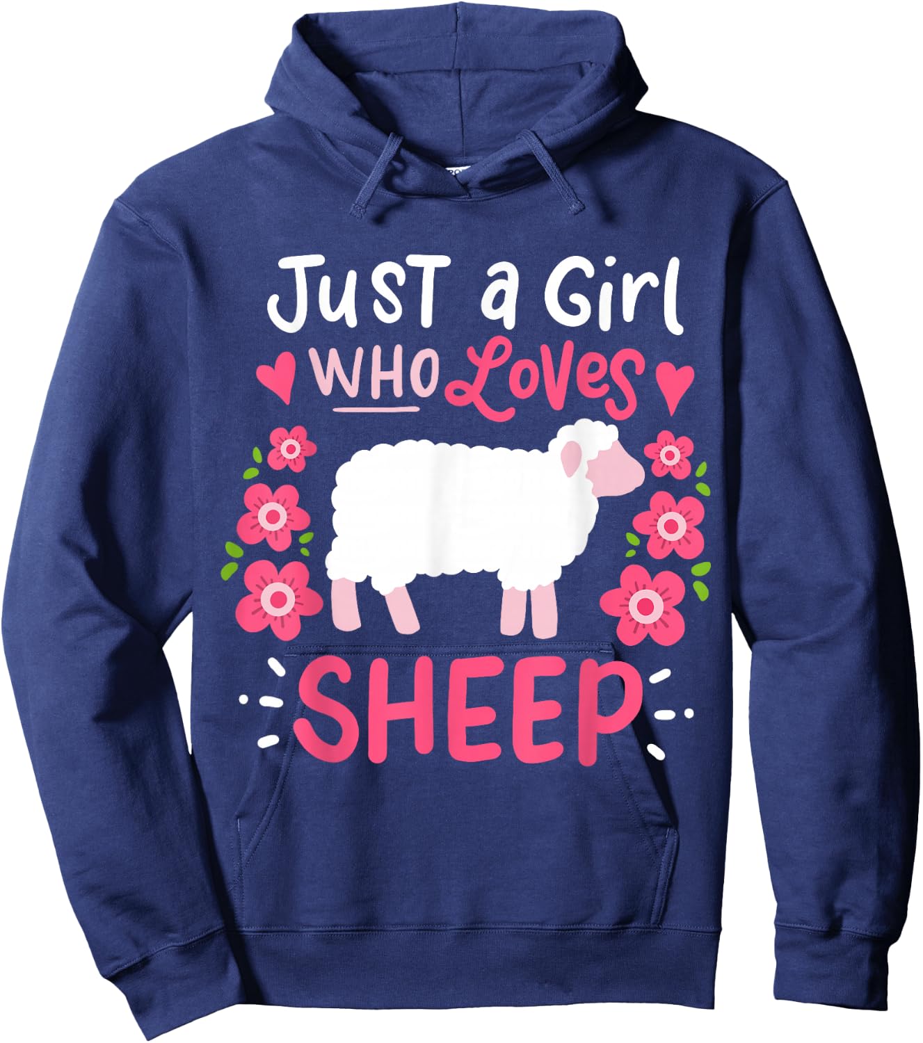Sheep Just A Girl Who Loves Sheep Hoodie - Hoodie | Navy