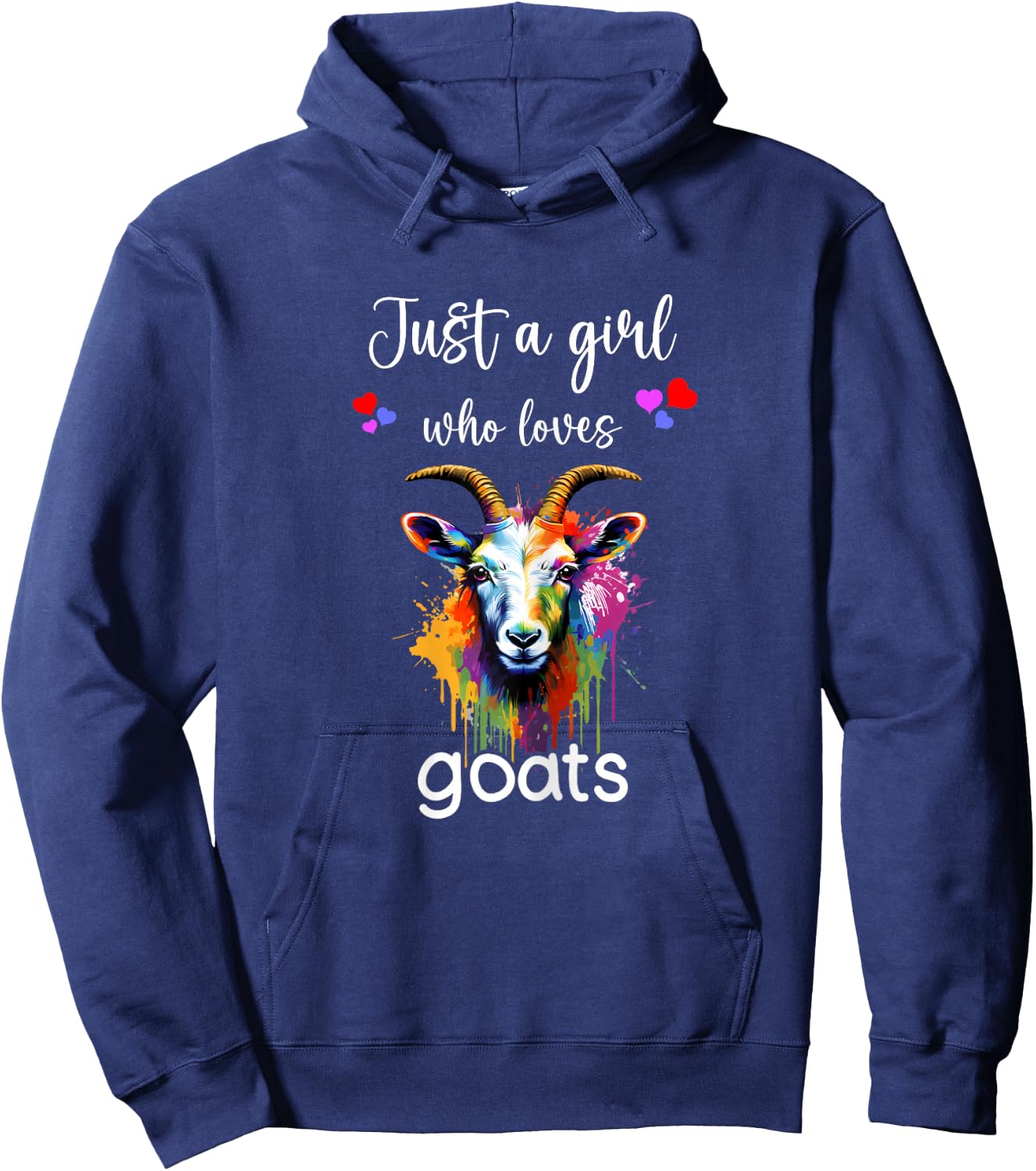 Goat Lover Shirt Funny Girls Goat Lover Goat Hoodie - Hoodie | Navy
