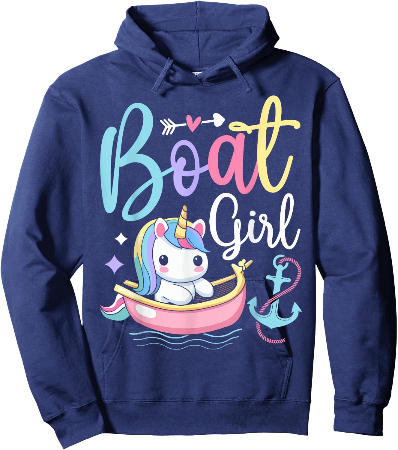 Boat Girl Boating Boat Captain Boater Hoodie - Hoodie | Navy