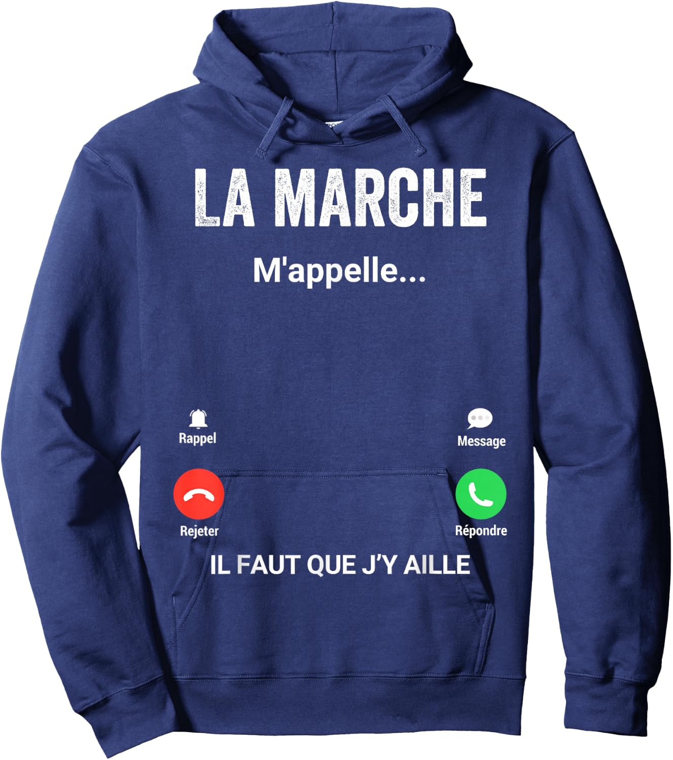 Walking Me Calls Gift Humor Walker , Black, S Hoodie - Hoodie | Navy